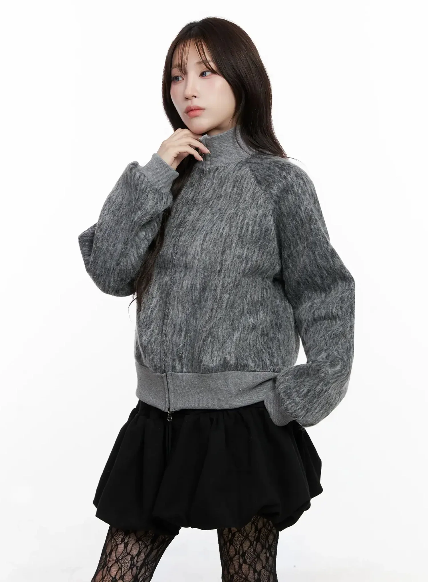 Faux Fur Zip Jacket IN525 - Image 8
