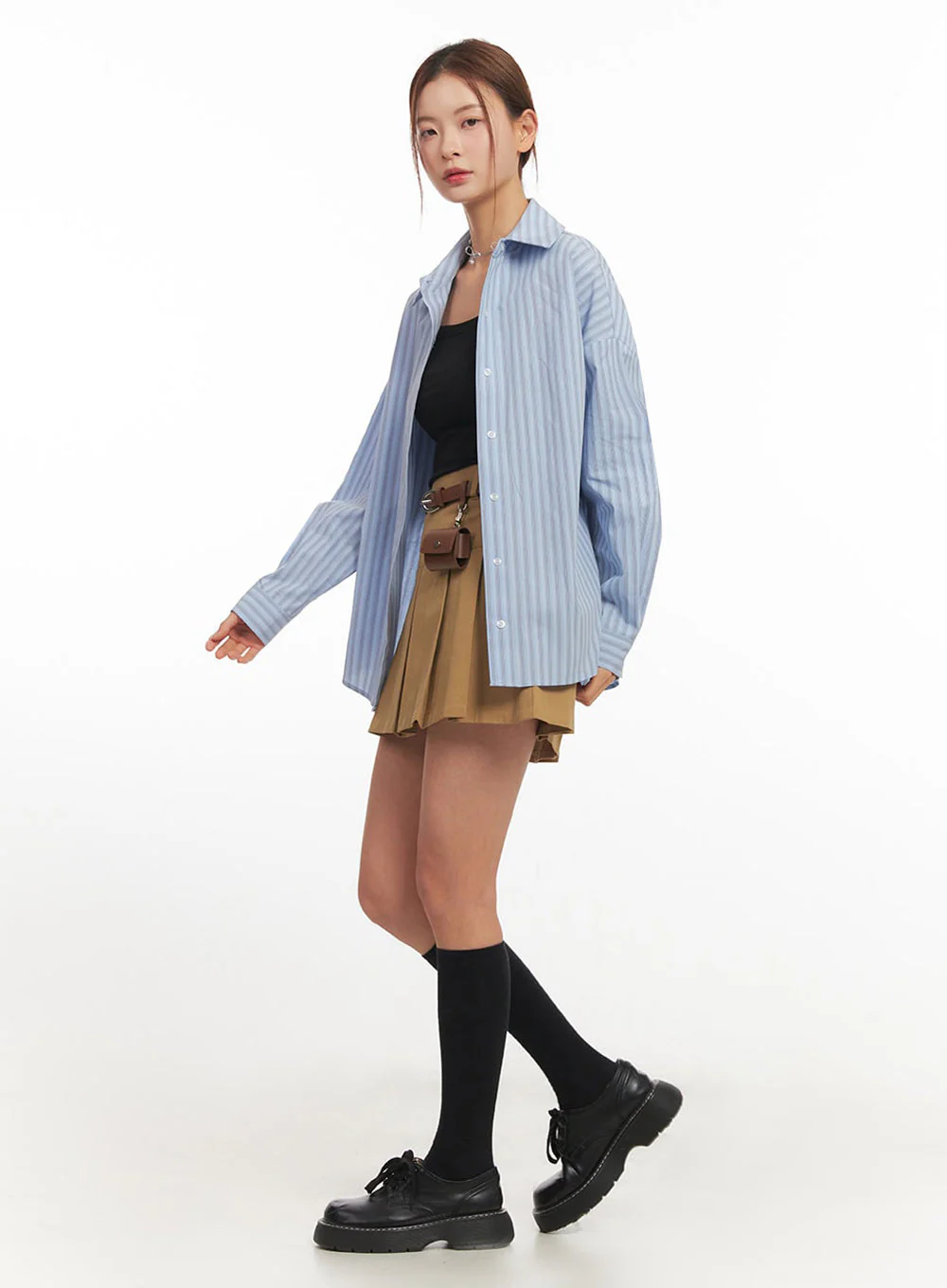 Faux Leather Belt with Pouch IM513 - Image 8