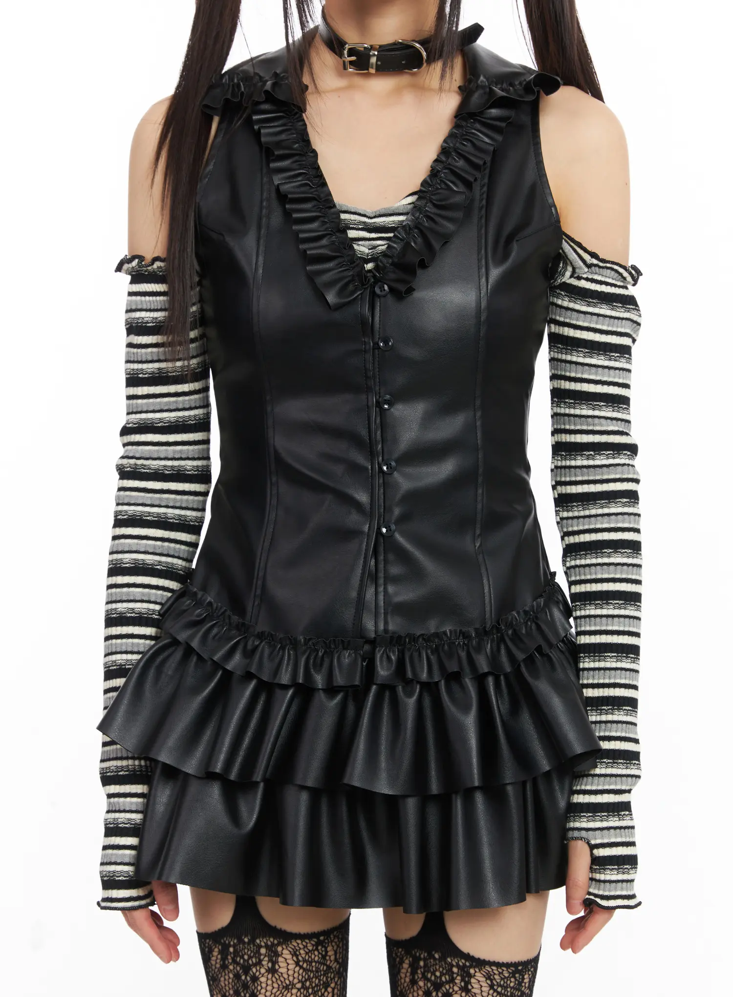 Faux-Leather Bustier Vest CD522 - Image 7