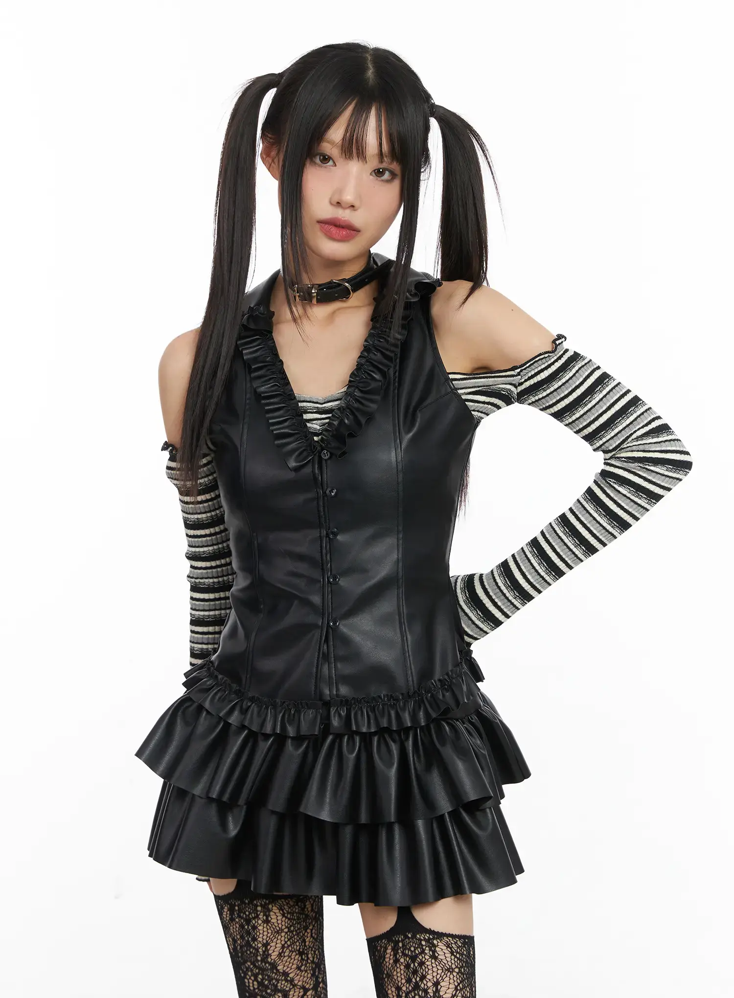 Faux-Leather Bustier Vest CD522 - Image 8