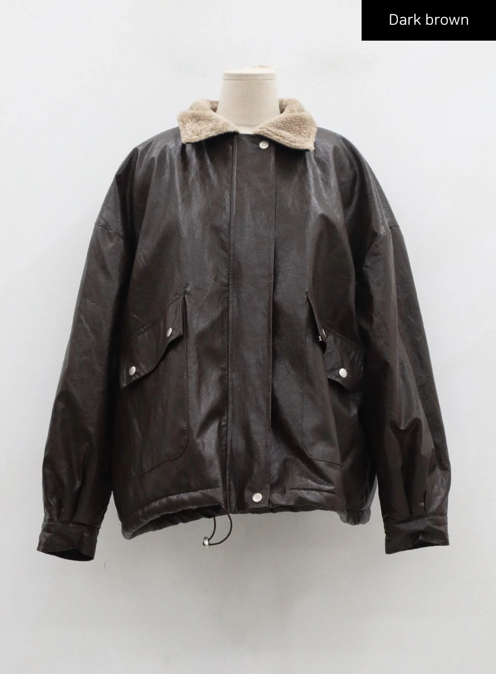 Faux Leather Fur Jacket CD12 - Image 15