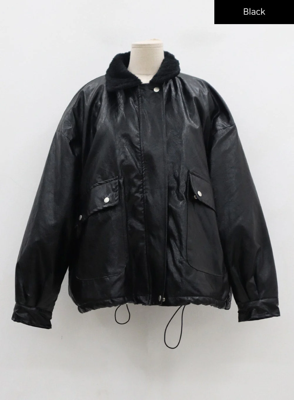Faux Leather Fur Jacket CD12 - Image 16
