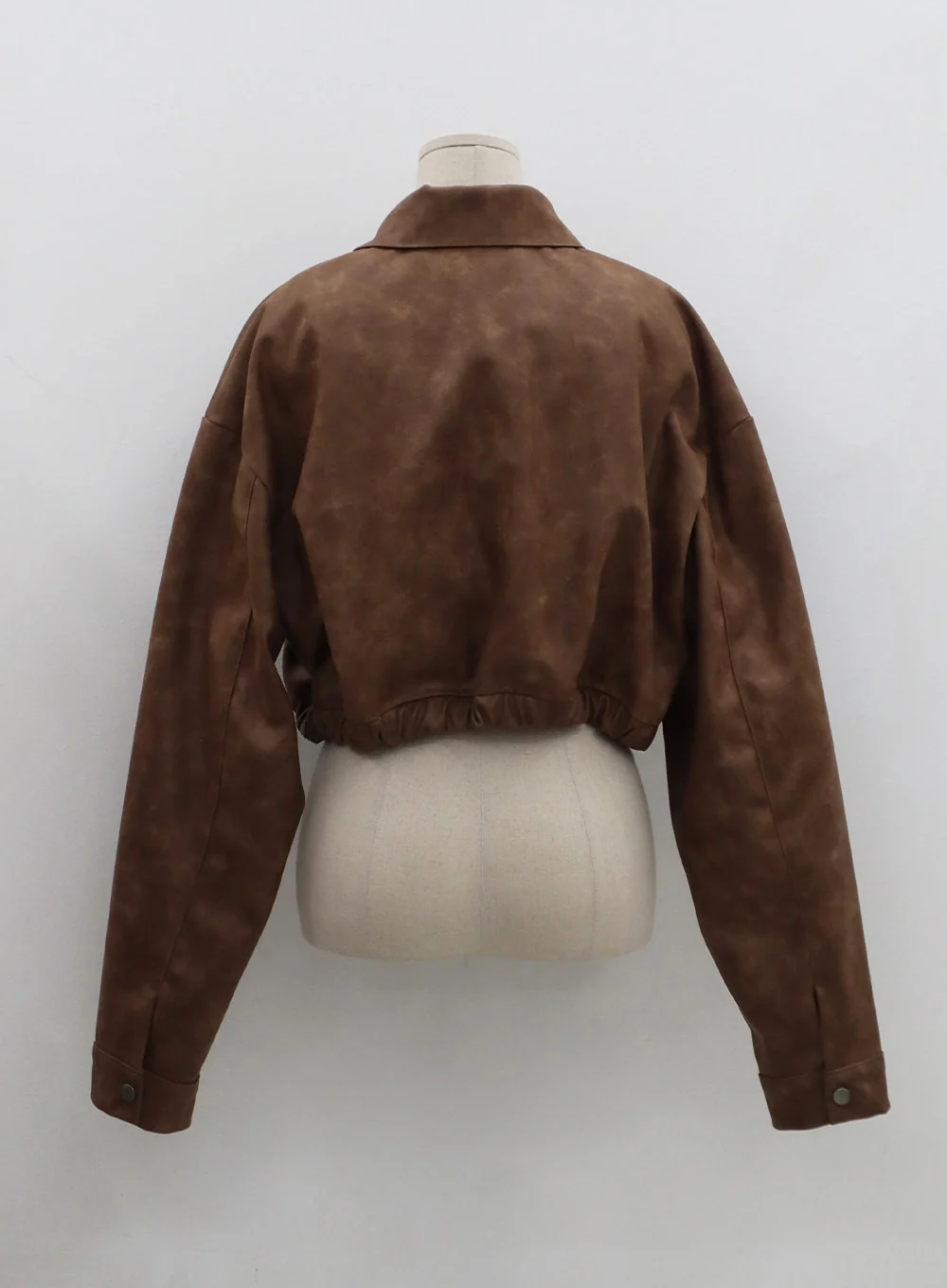 Faux Leather Zipp-Up Jumper Jacket BO24 - Image 17