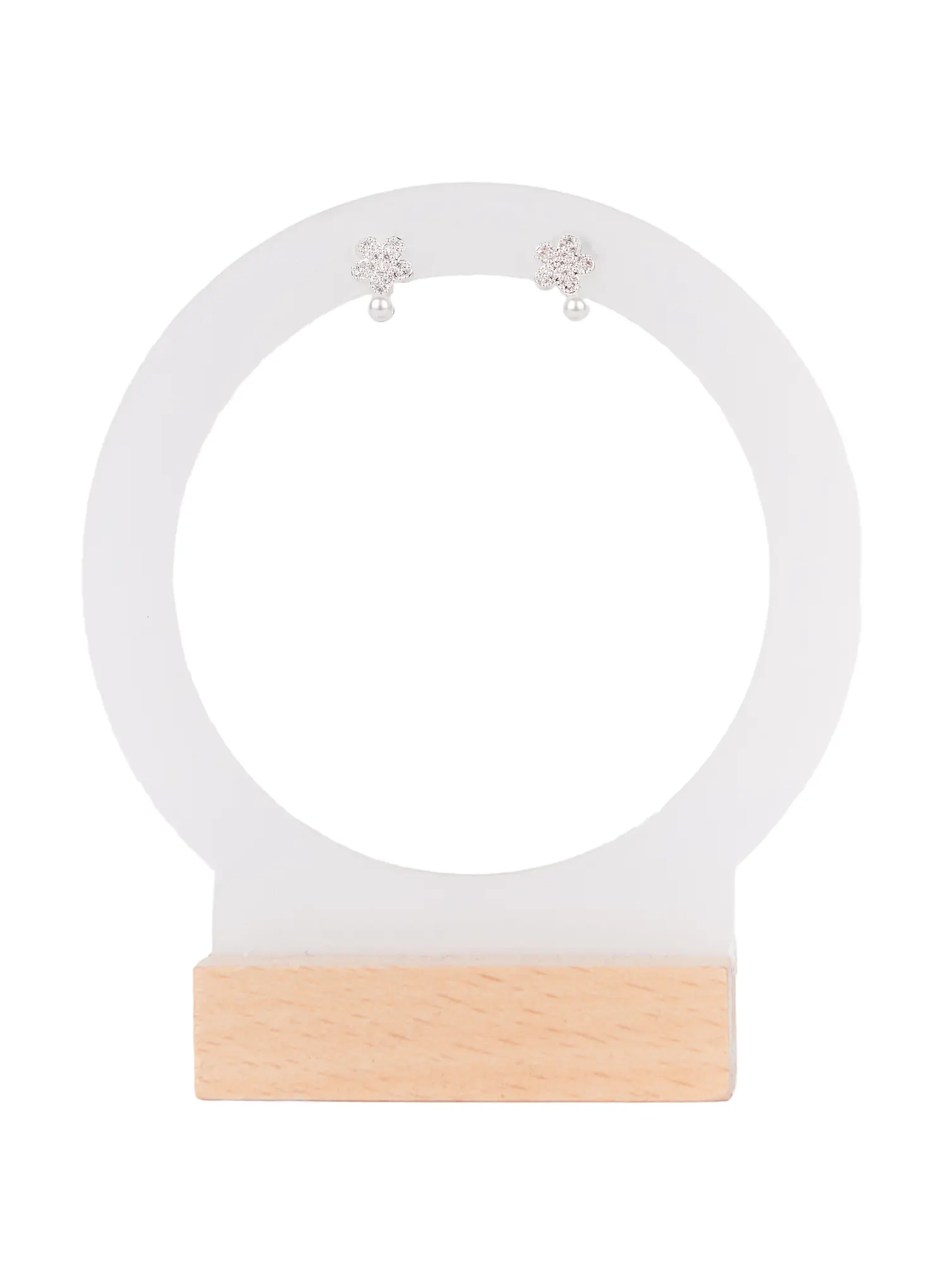 Faux Pearl Flower Earrings CD514 - Image 3
