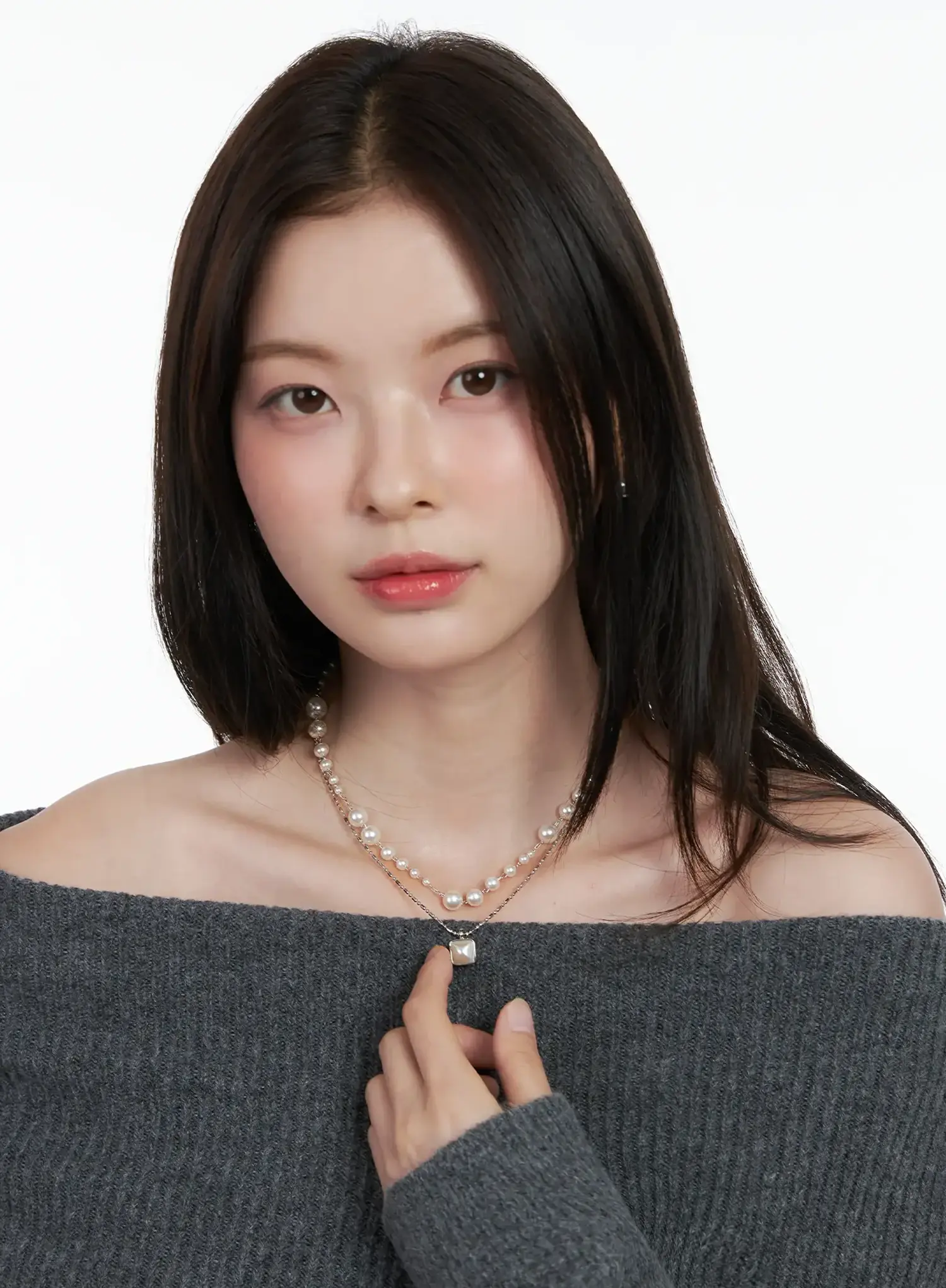 Faux-Pearl Layered Necklace IN510 - Image 2