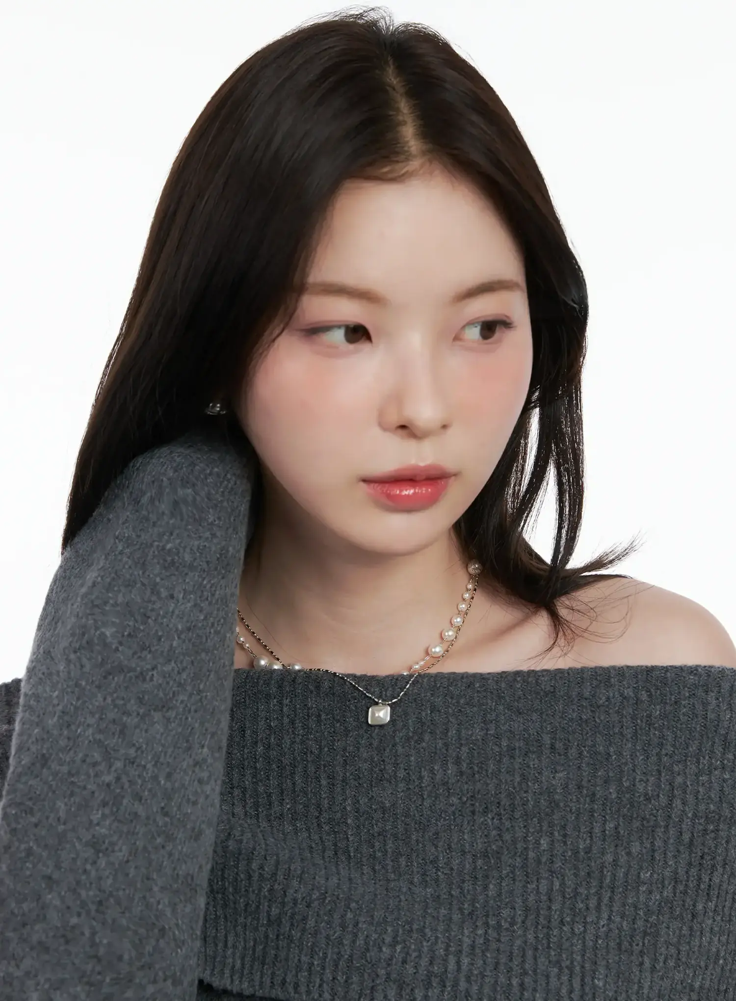 Faux-Pearl Layered Necklace IN510 - Image 3