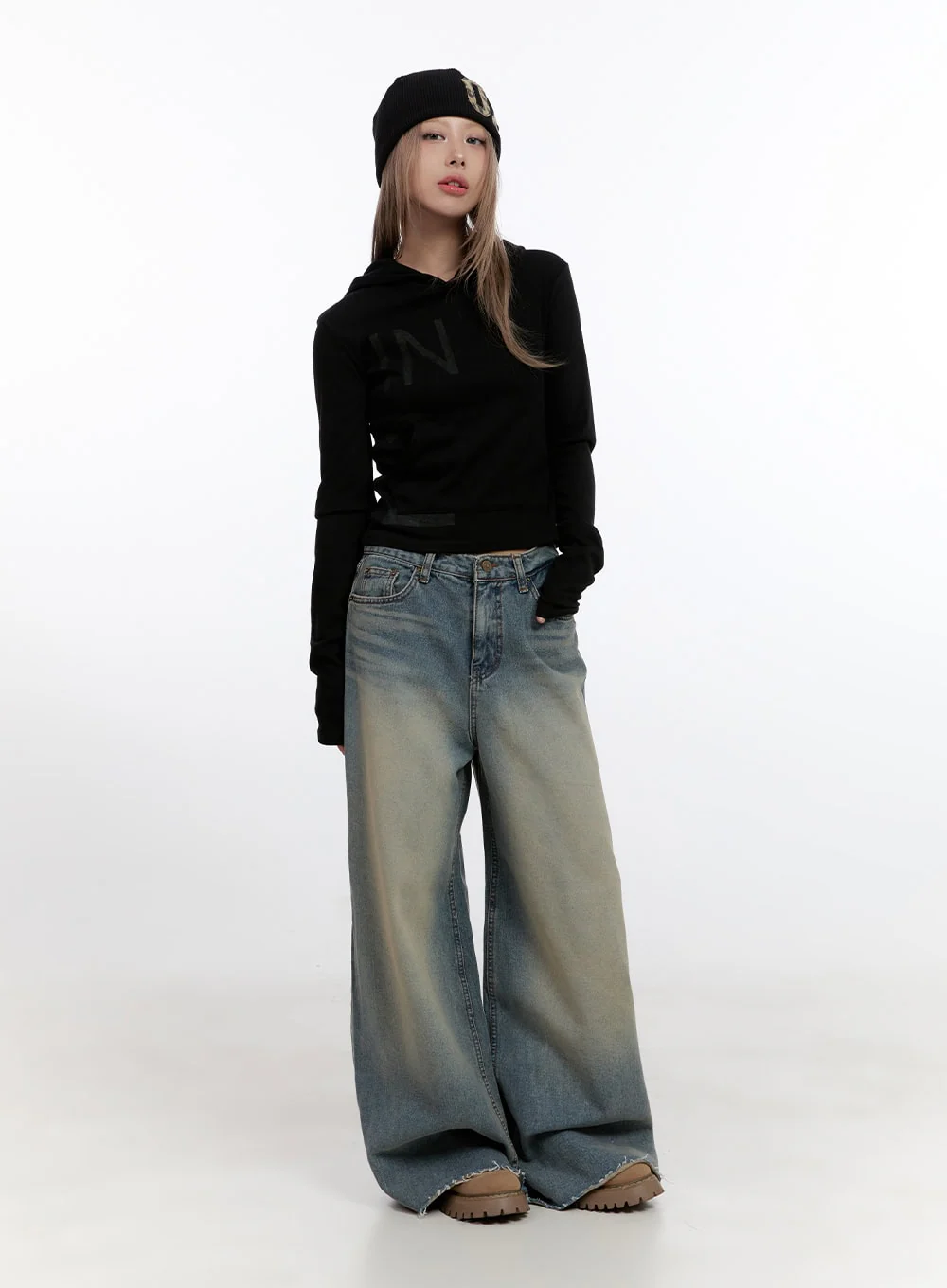 Felicia Cotton Wide Fit Baggy Jeans CN425 - Image 2