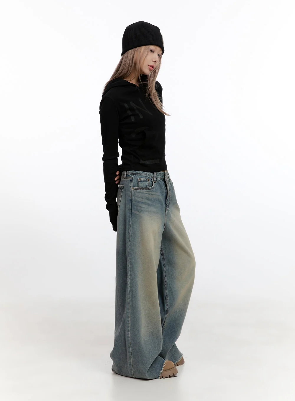 Felicia Cotton Wide Fit Baggy Jeans CN425 - Image 4