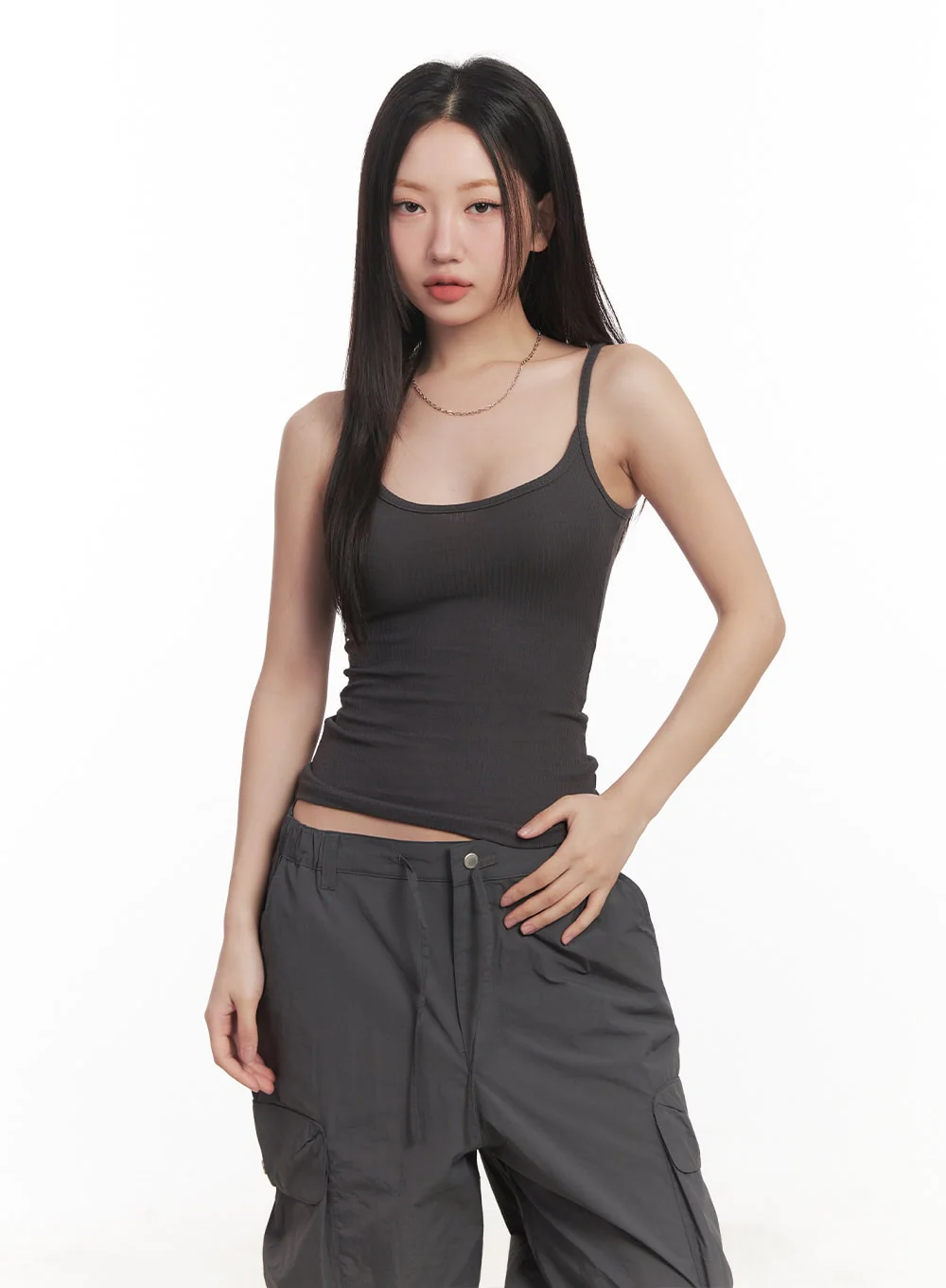 Fitted Ribbed Tank CA518 - Image 10