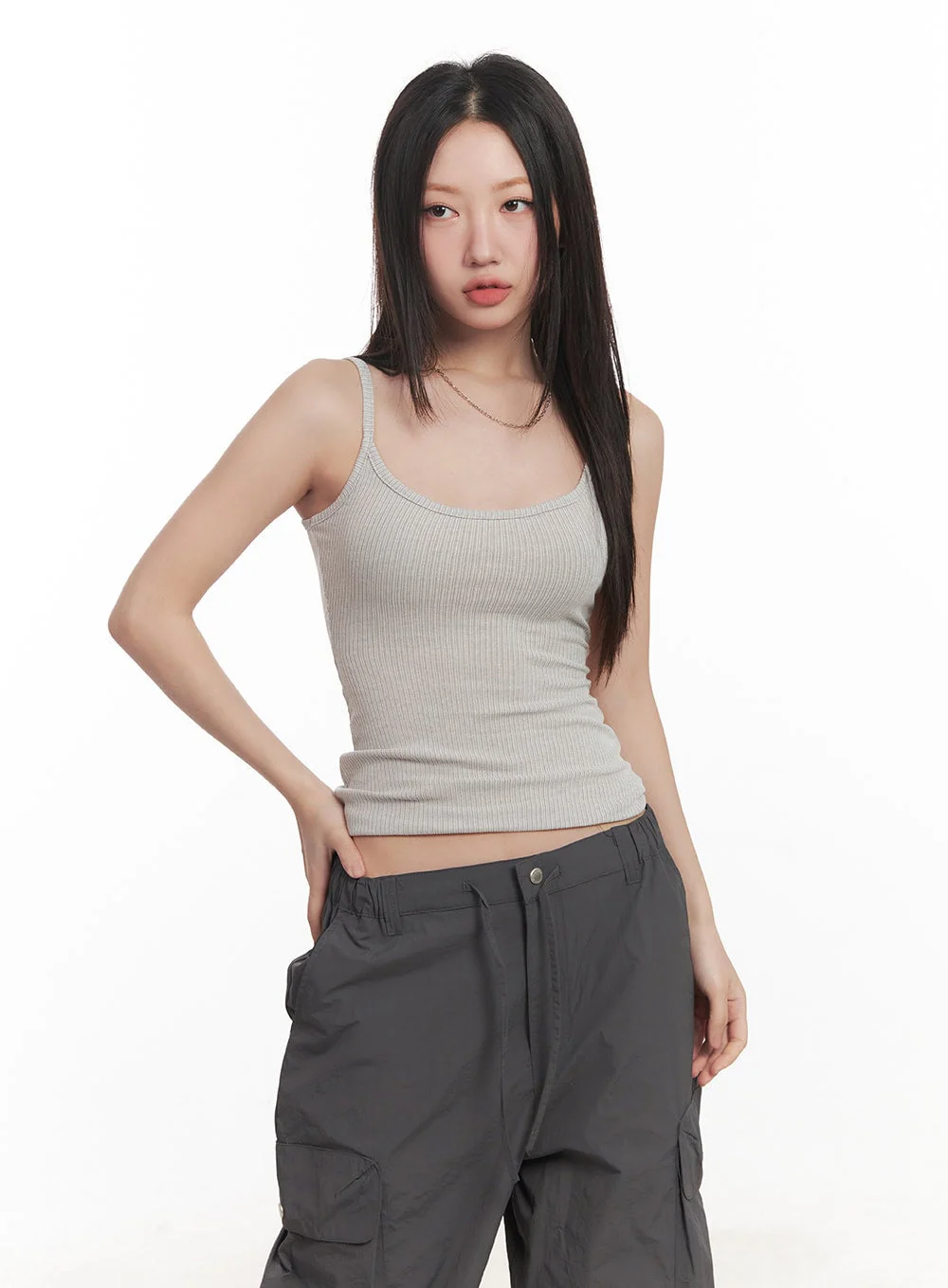 Fitted Ribbed Tank CA518 - Image 11