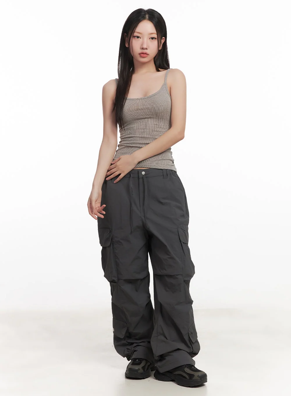 Fitted Ribbed Tank CA518 - Image 2