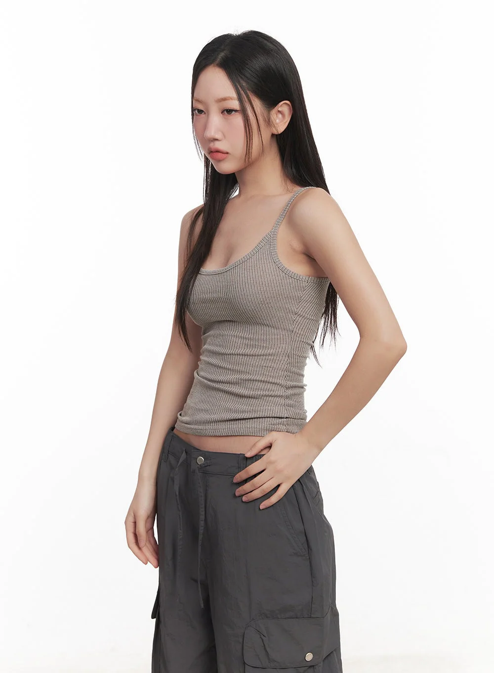 Fitted Ribbed Tank CA518 - Image 5
