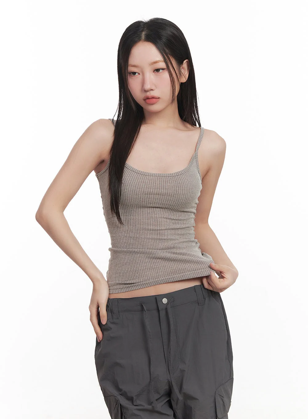 Fitted Ribbed Tank CA518 - Image 9