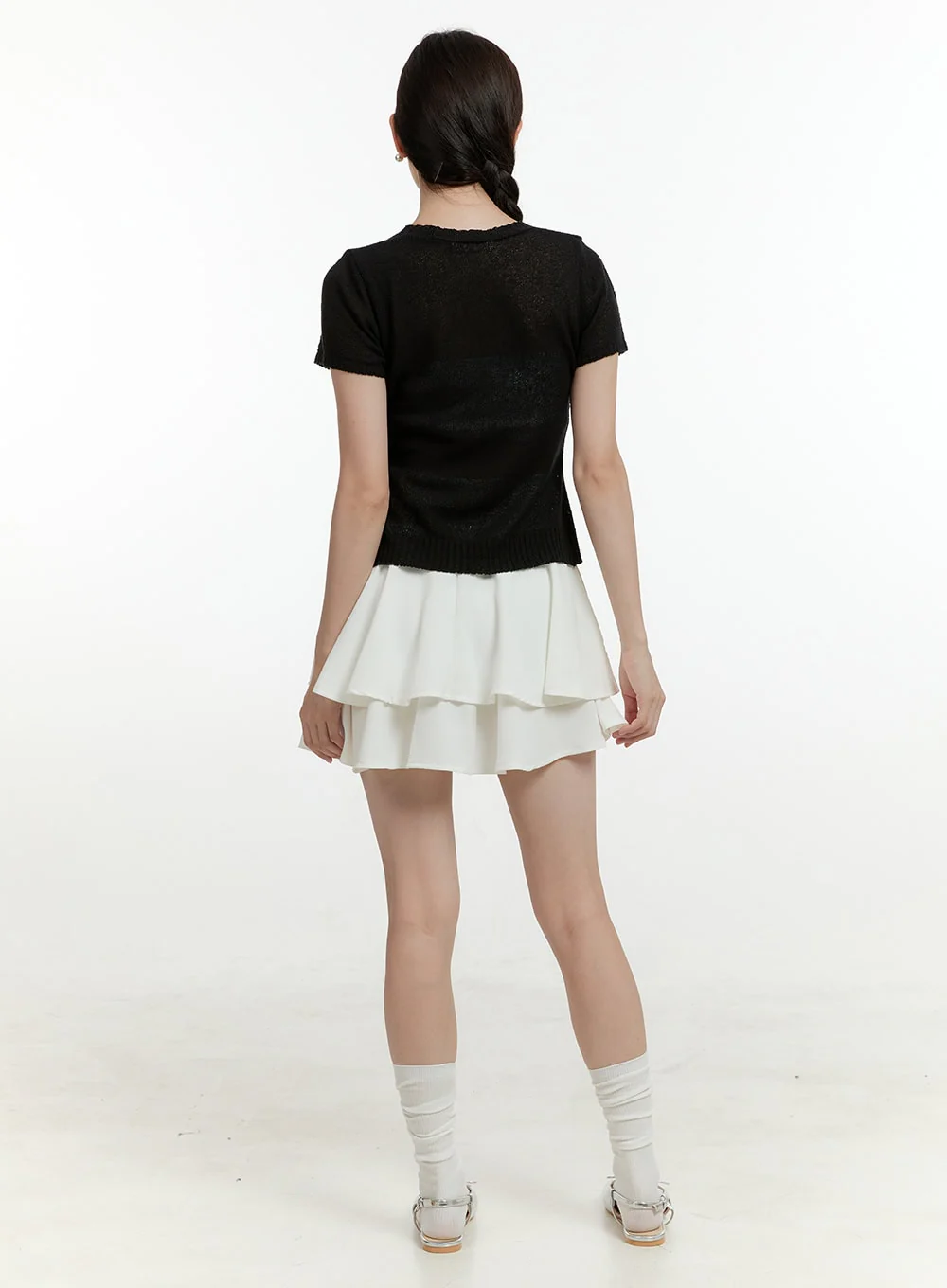 Flare Ruffle Mini Skirt OL423 - Image 5