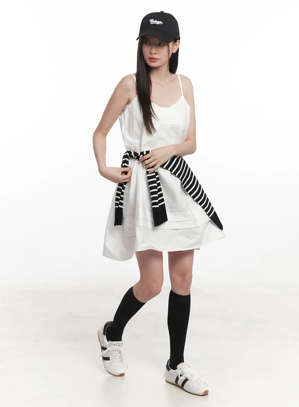 Flare V-Neck Cami Mini Dress IY509
