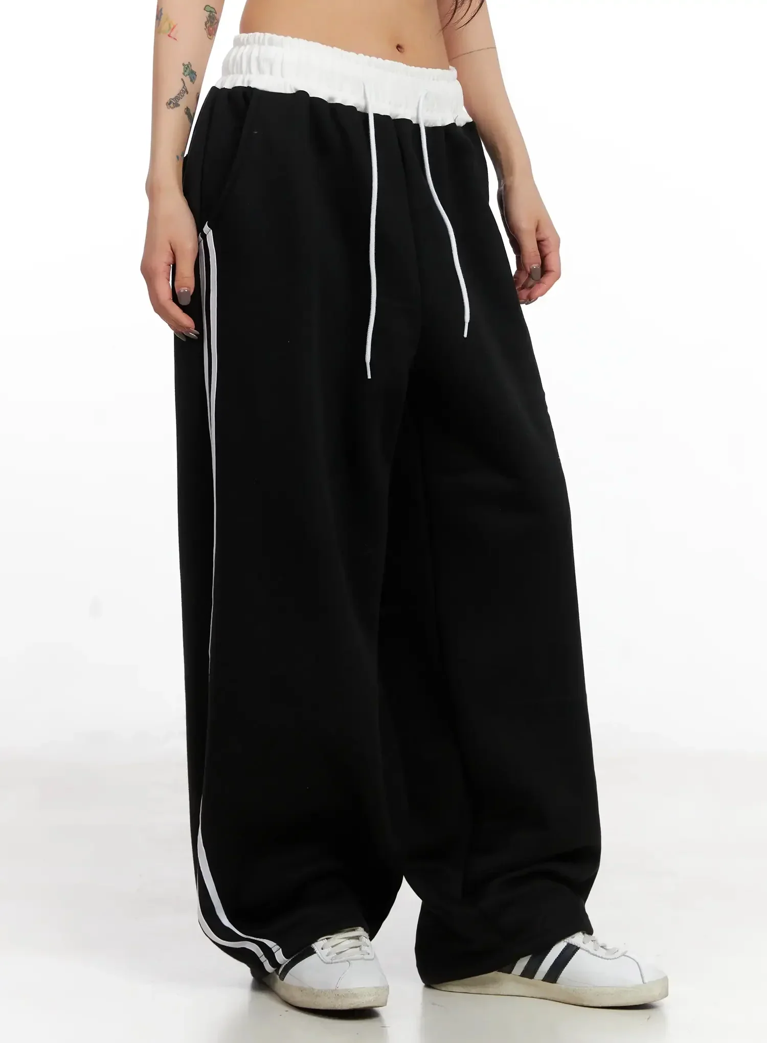 Fleece Baggy Drawstring Sweatpants IN528 - Image 11