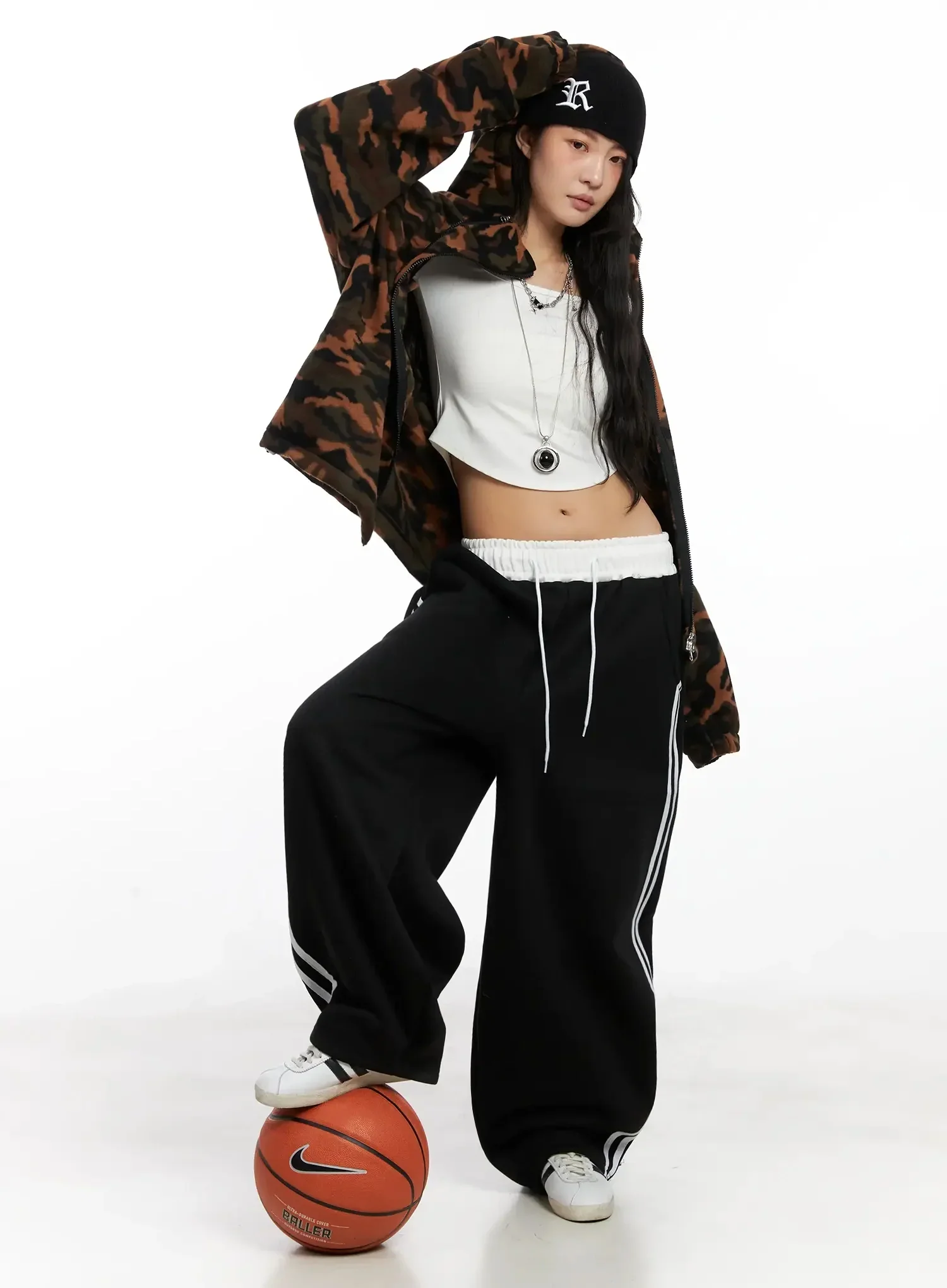 Fleece Baggy Drawstring Sweatpants IN528 - Image 15