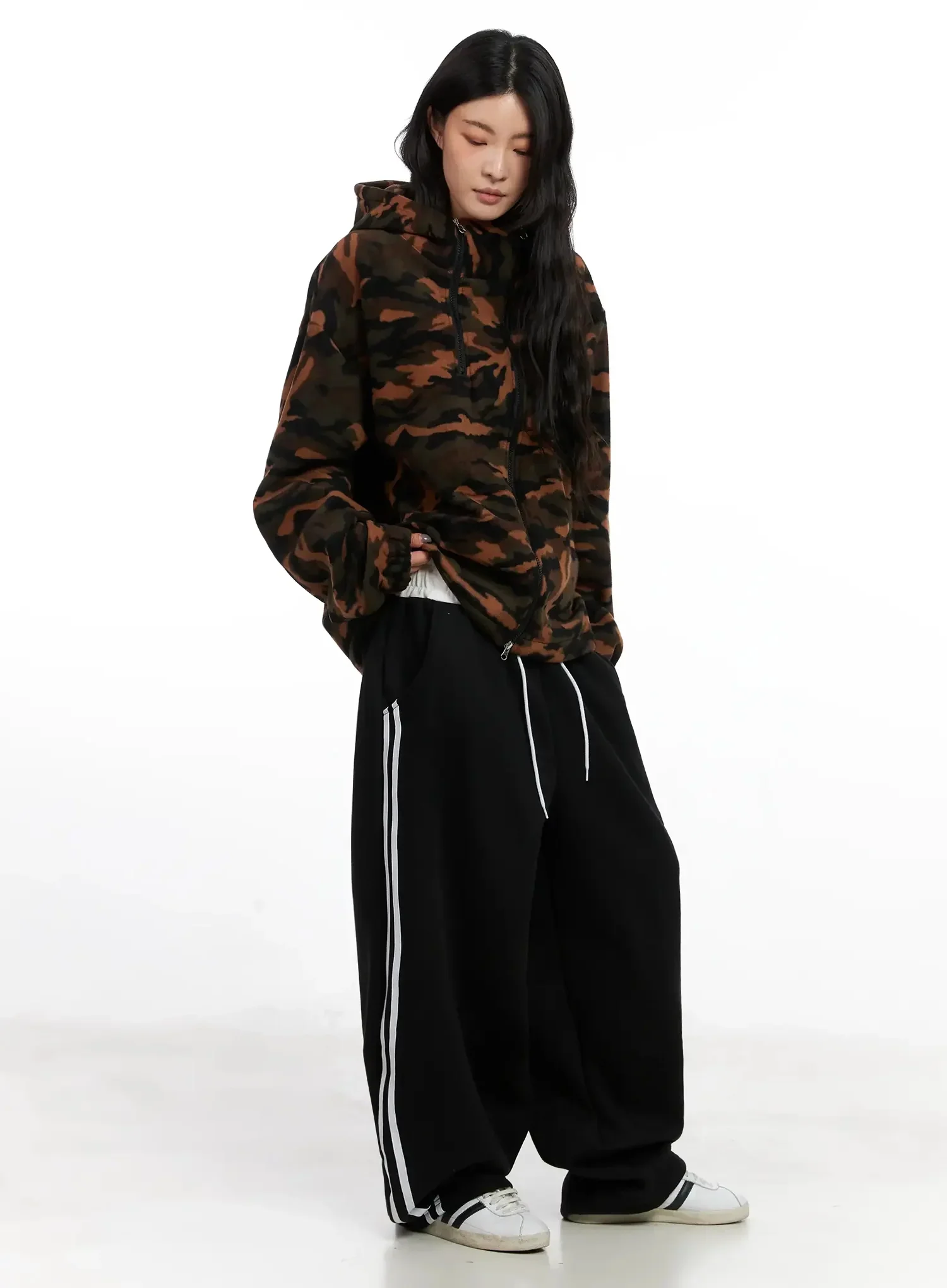 Fleece Baggy Drawstring Sweatpants IN528 - Image 9