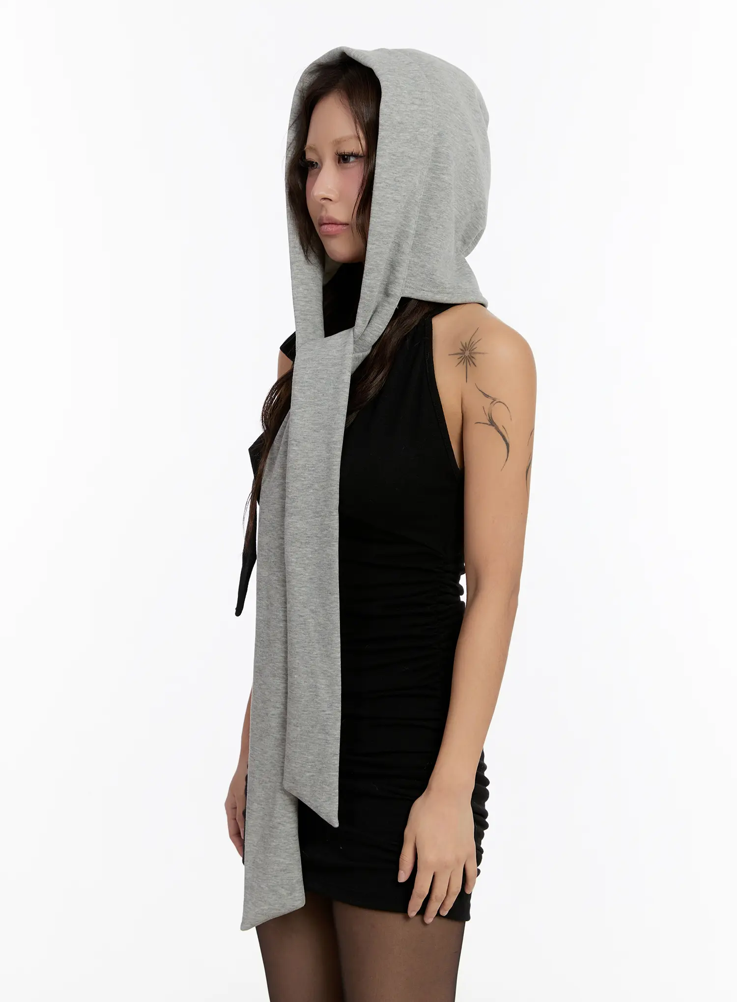 Fleece-Lined Hooded Scarf CN527 - Image 4
