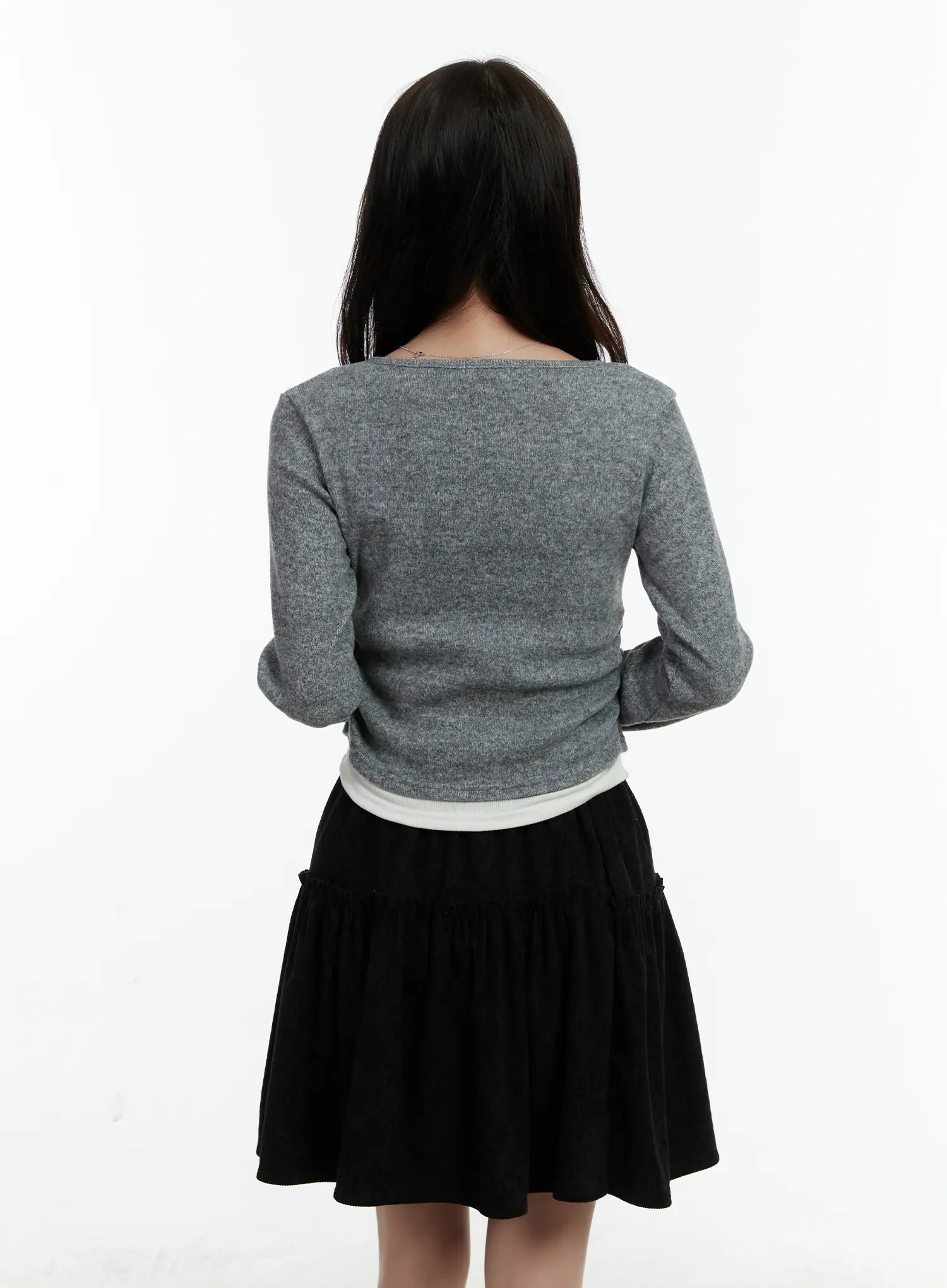 Fleece-Lined Layered Long Sleeve Top CD514 - Image 6