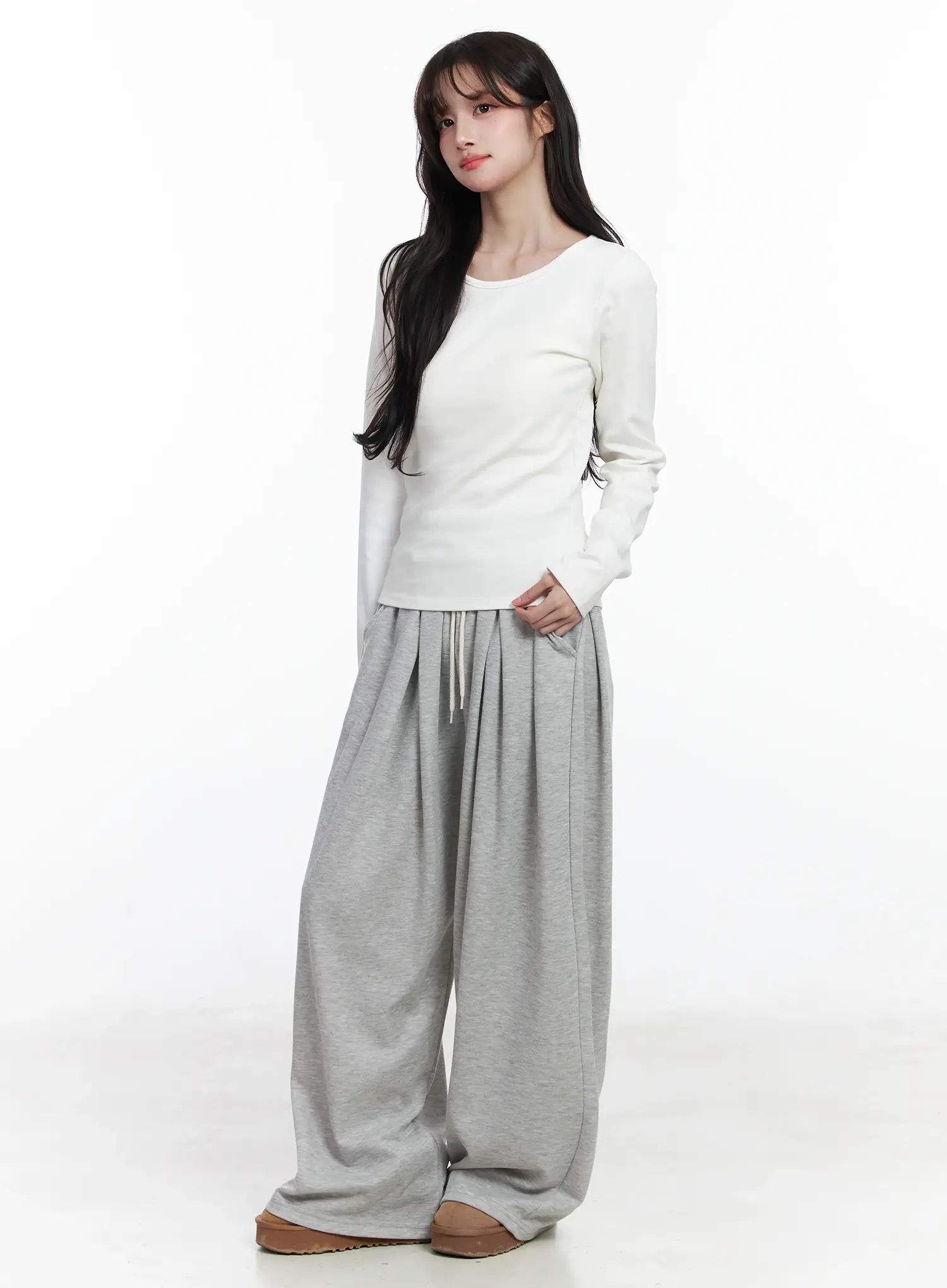 Fleece-Lined Round Neck Long Sleeve IJ529 - Image 8