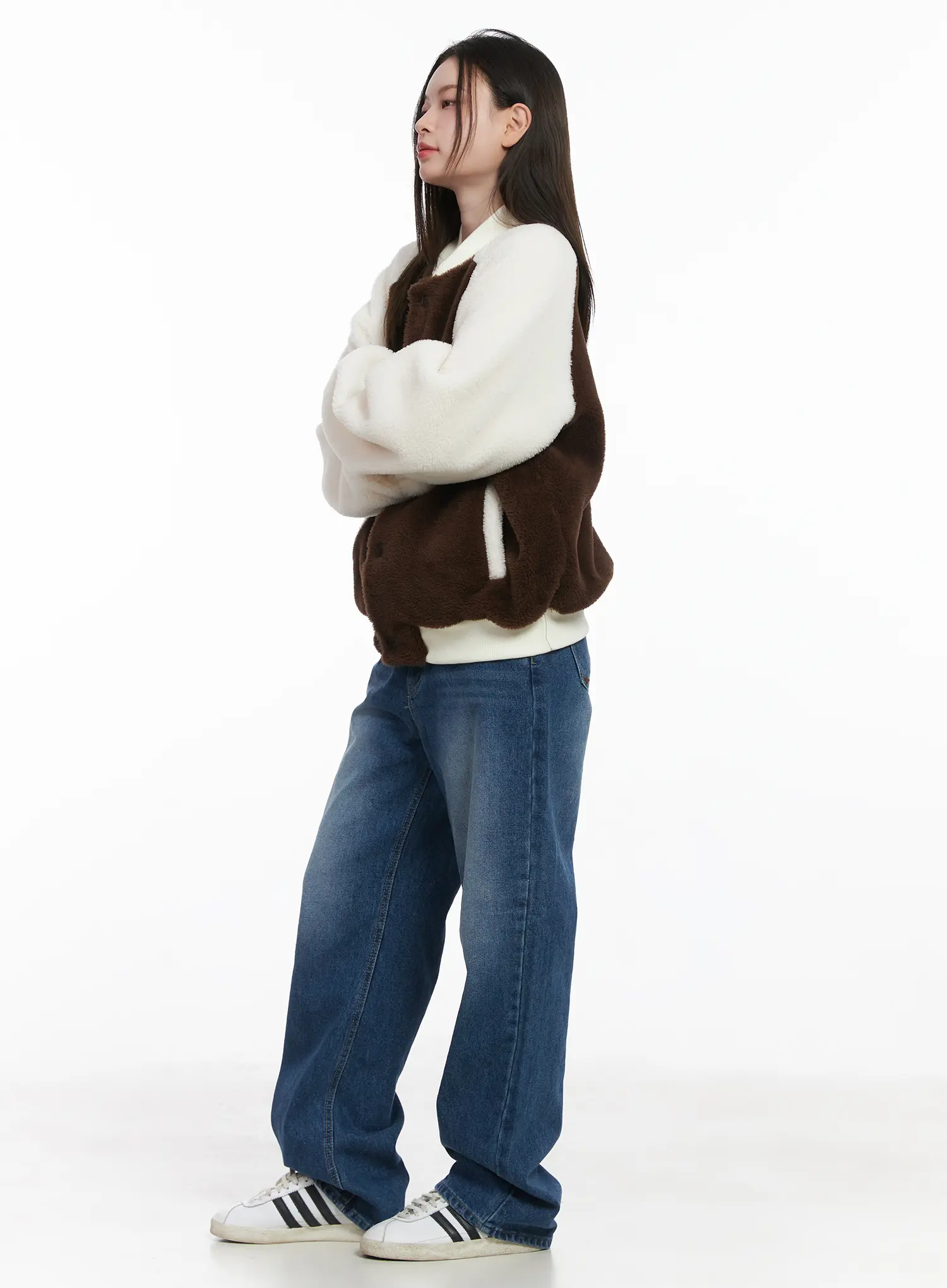 Fleeced Varsity Jacket CJ506 - Image 4