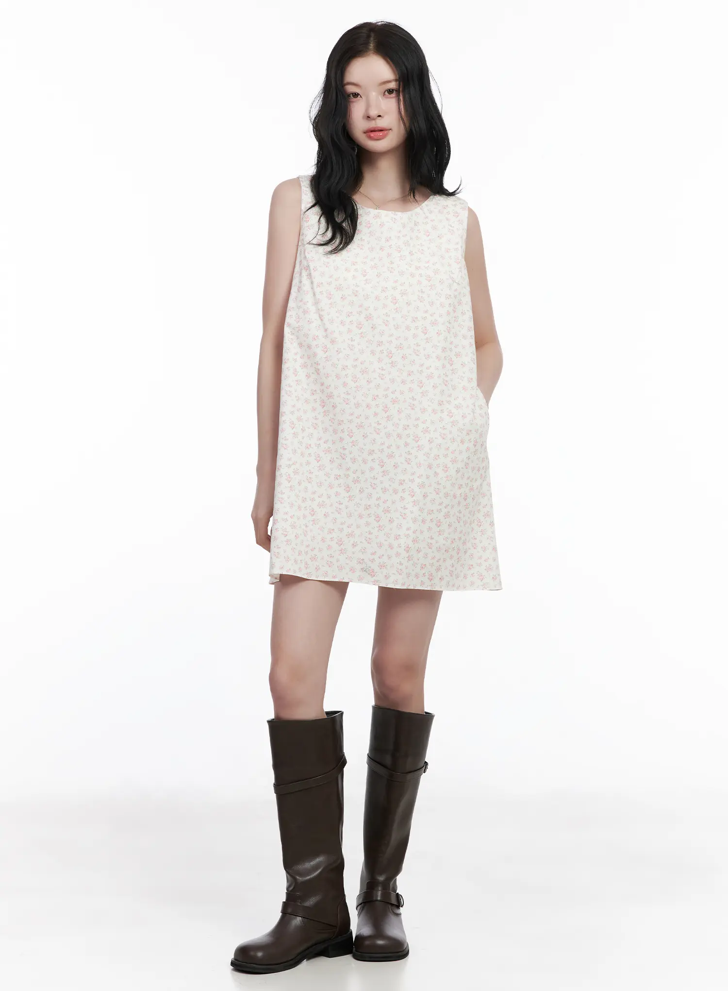 Floral A-Line Mini Dress CA509 - Image 9