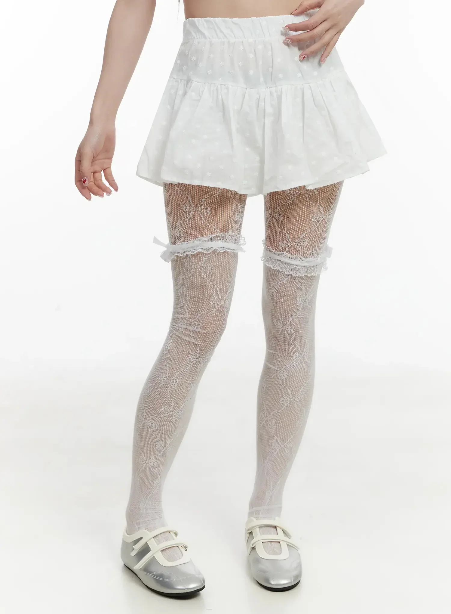 Floral Embroidered Skort IJ521 - Image 10