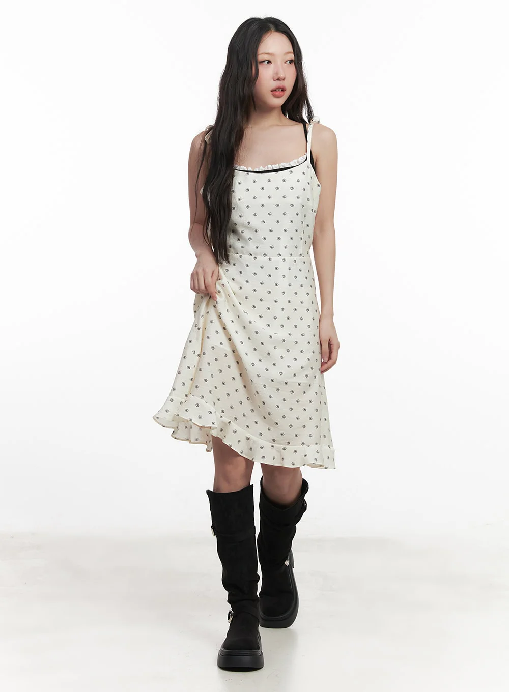 Floral Flare Cami Midi Dress IM528 - Image 10