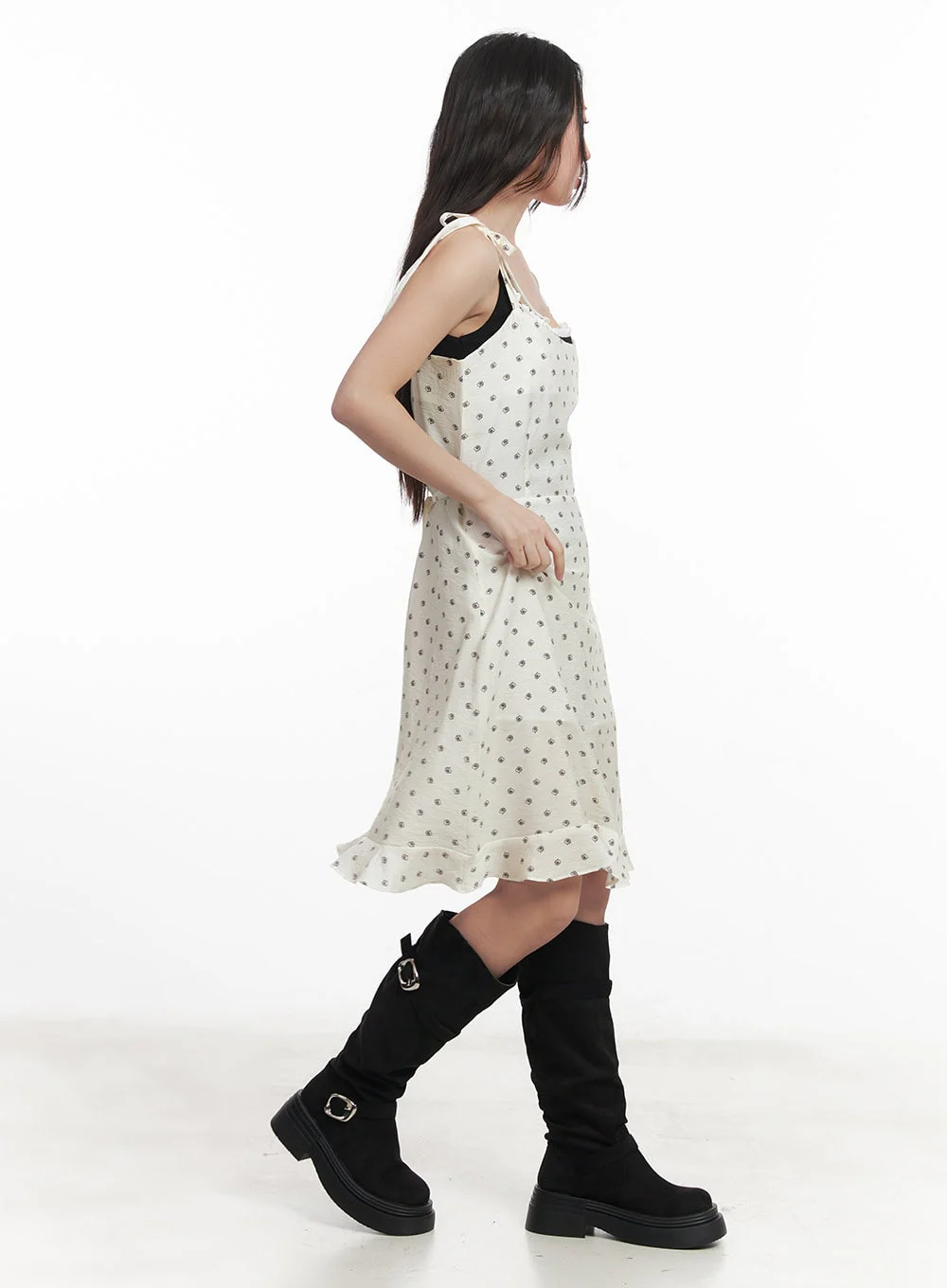 Floral Flare Cami Midi Dress IM528 - Image 7