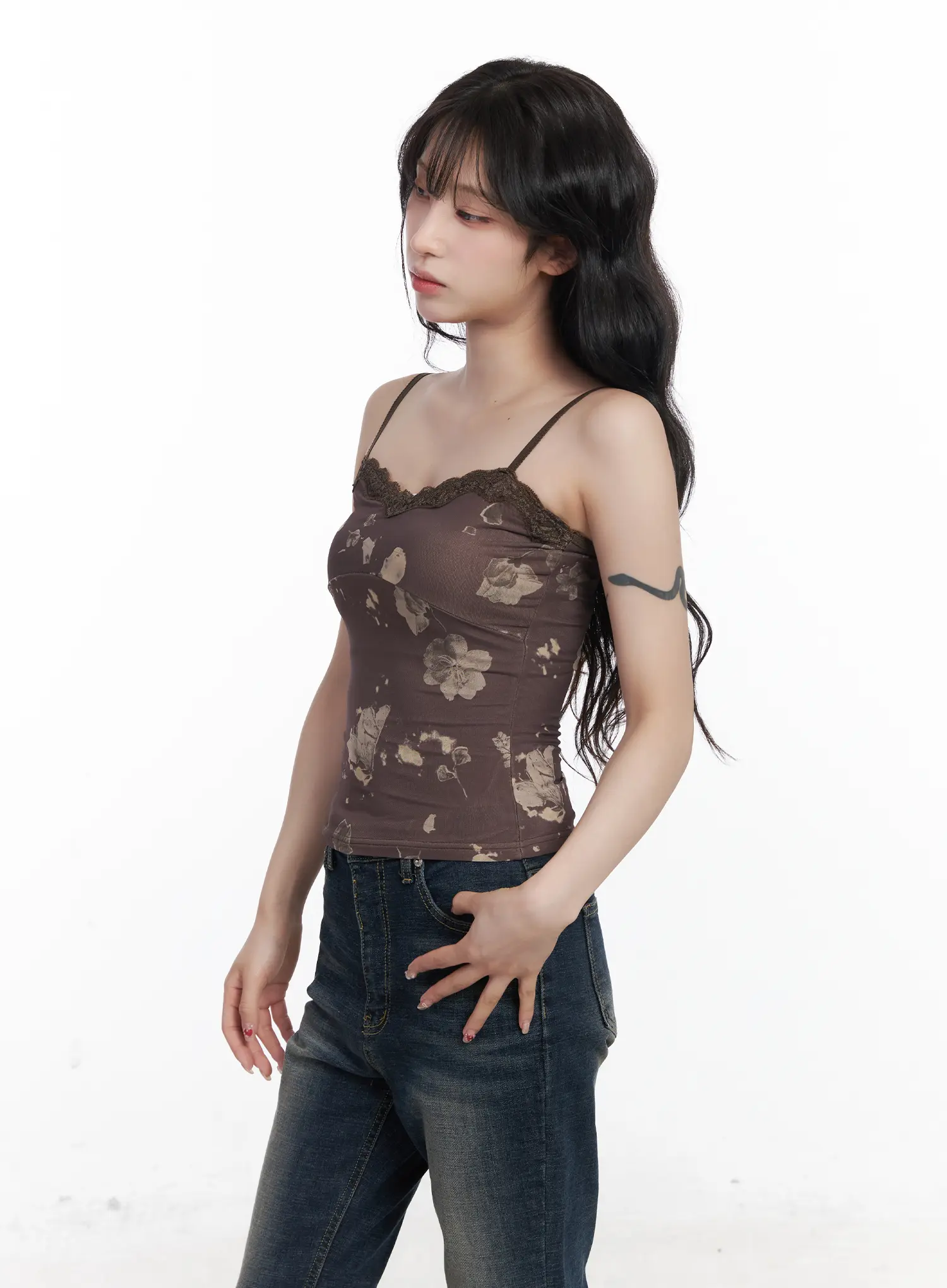 Floral Lace Sleeveless Top CJ526 - Image 7