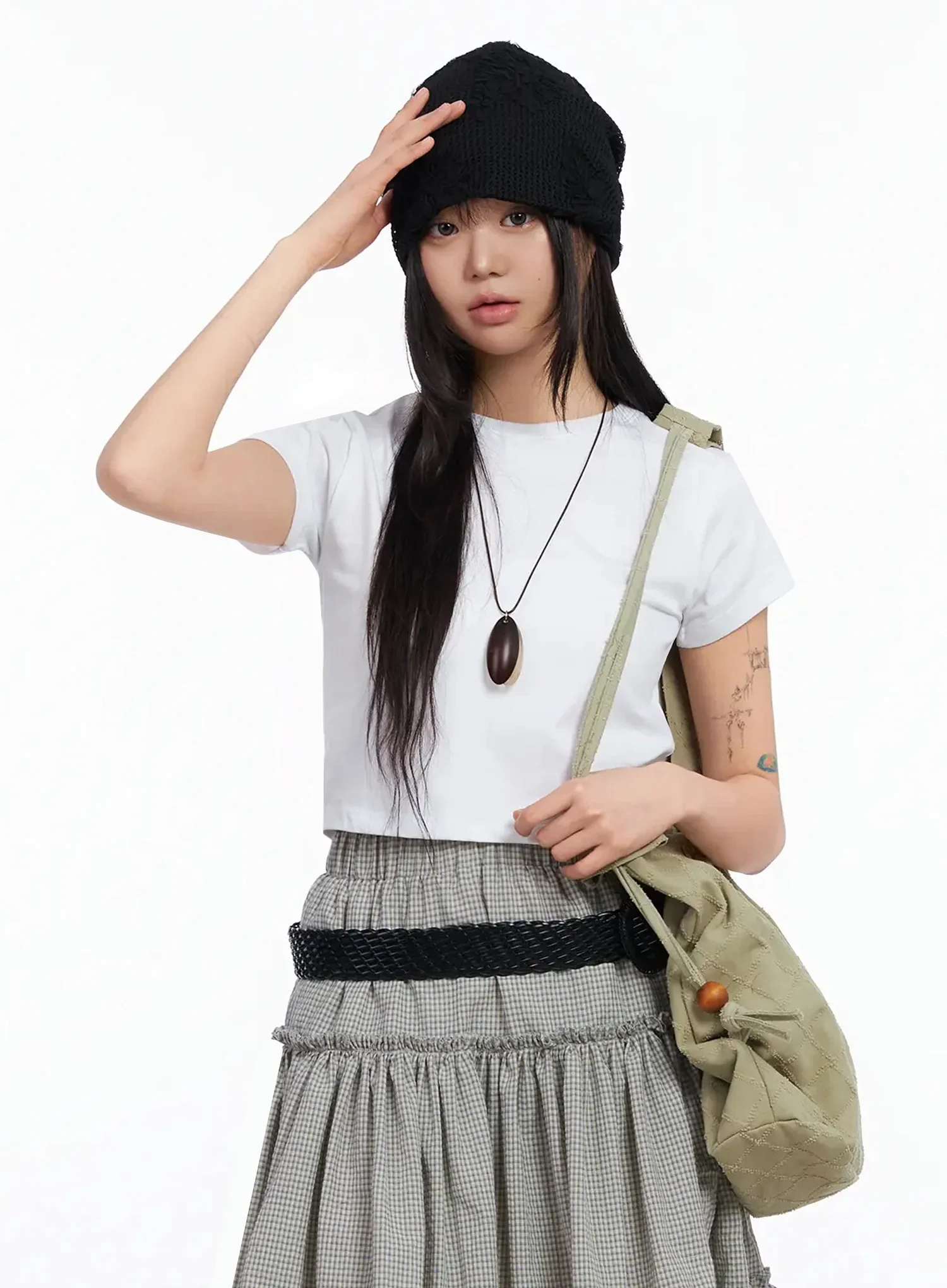 Floral Mesh Knit Beanie IA523 - Image 3