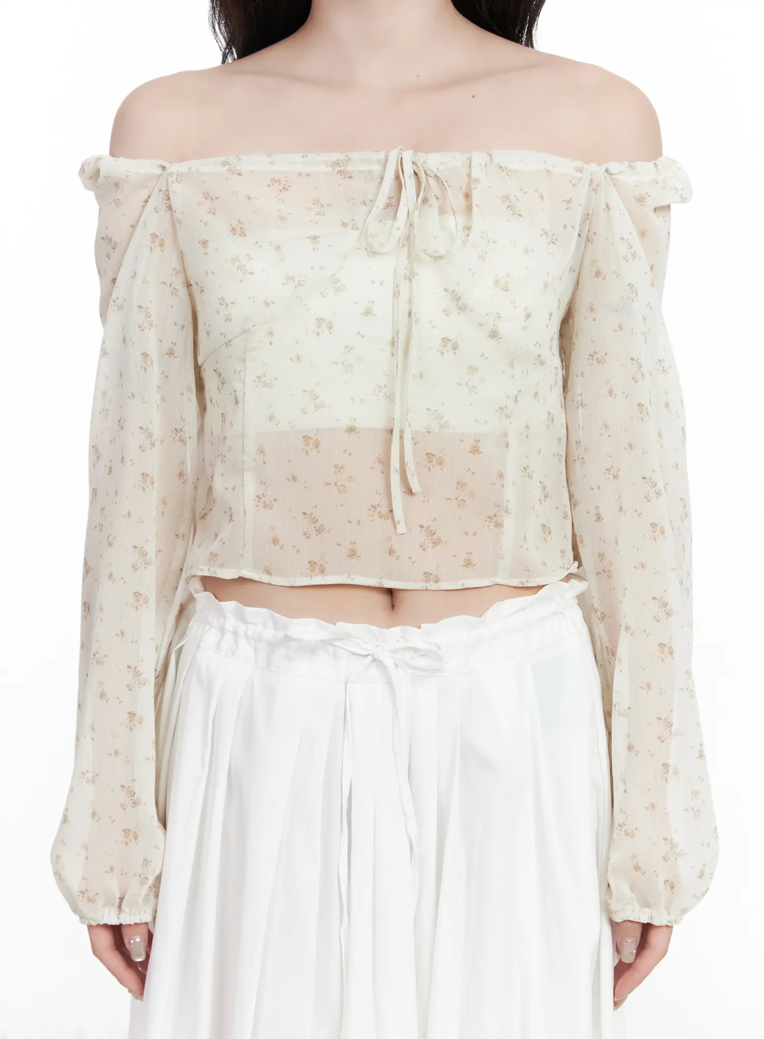 Floral Off-Shoulder Blouse CF519 - Image 10