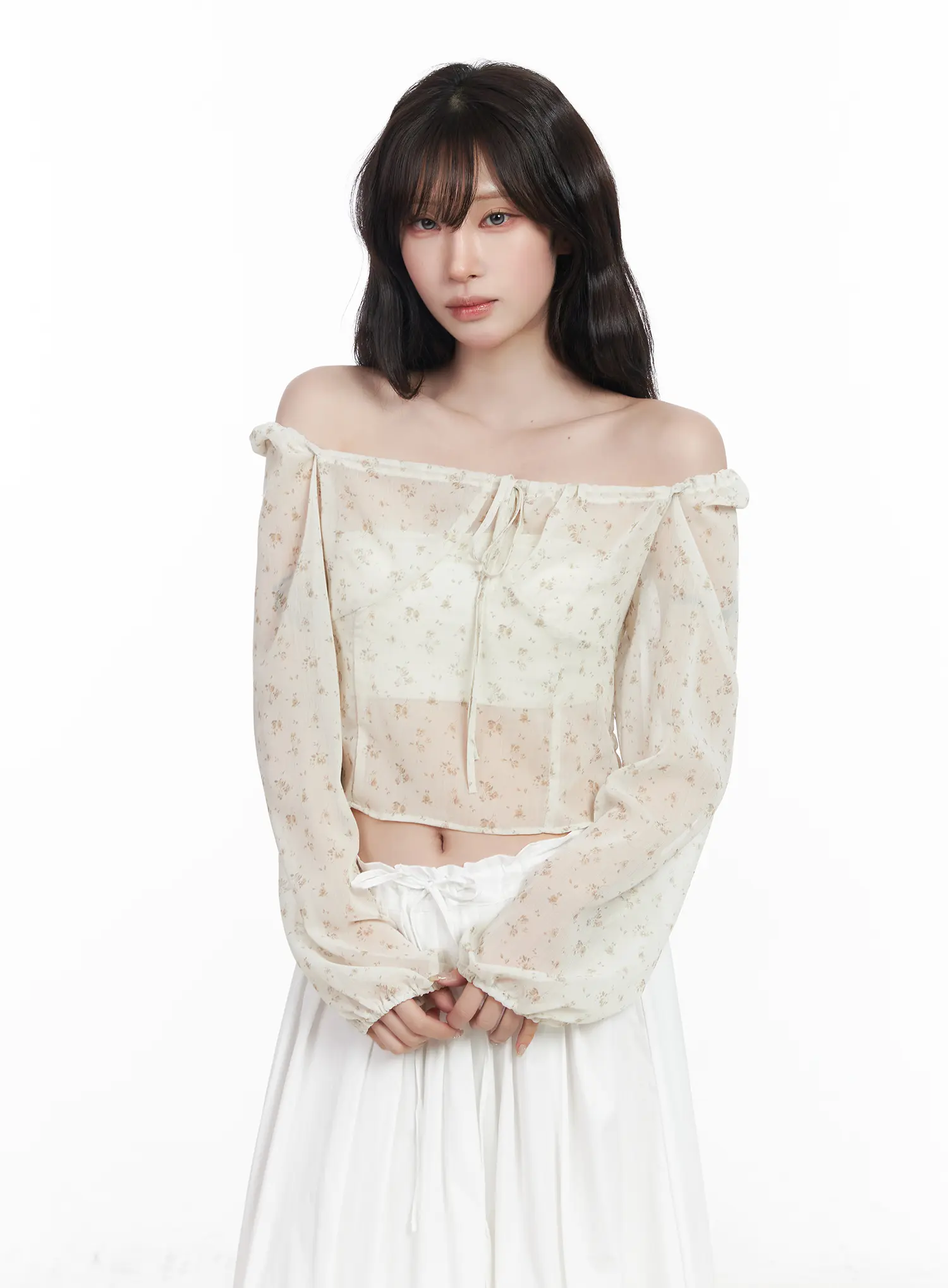 Floral Off-Shoulder Blouse CF519 - Image 11