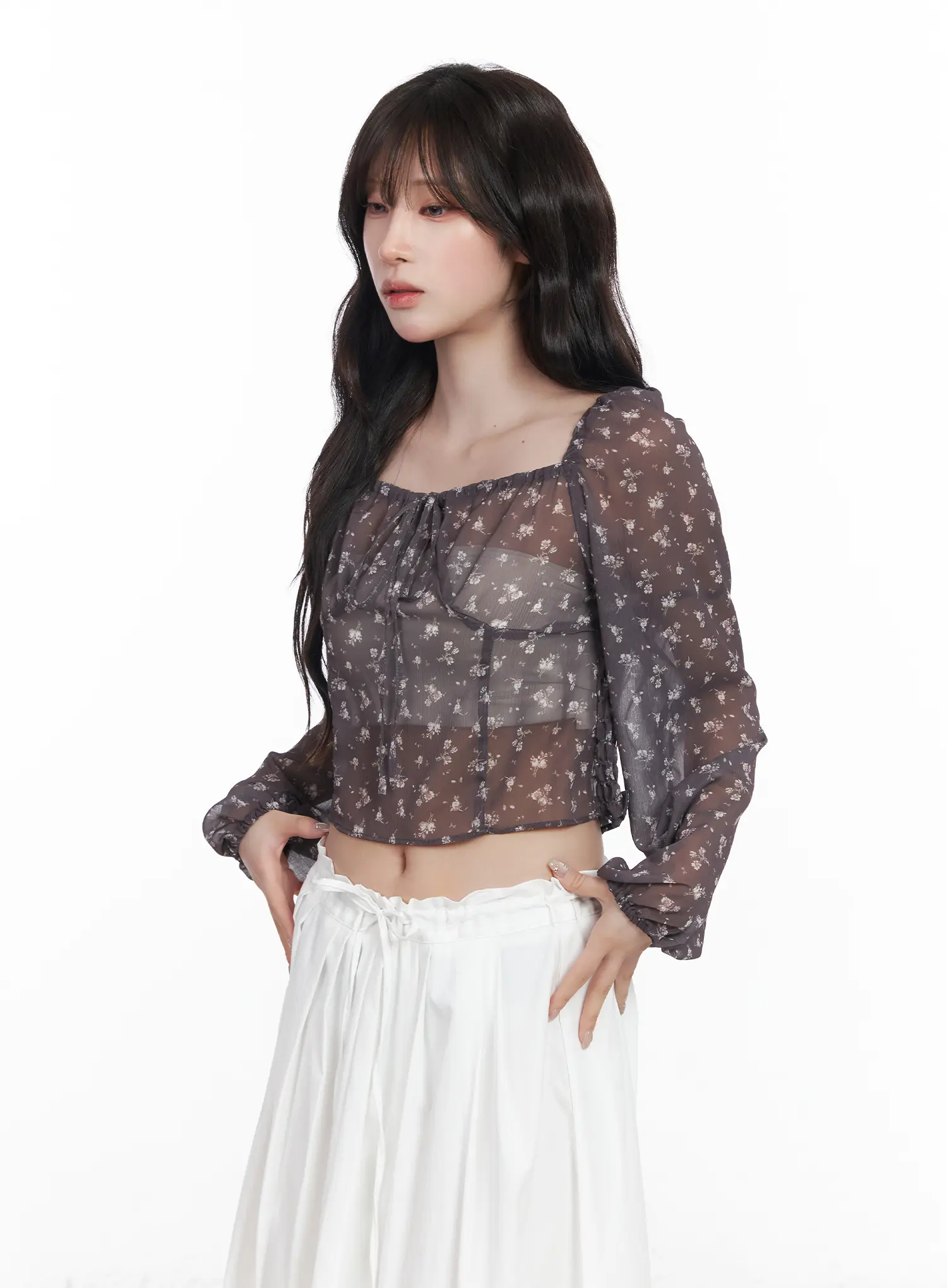 Floral Off-Shoulder Blouse CF519 - Image 12