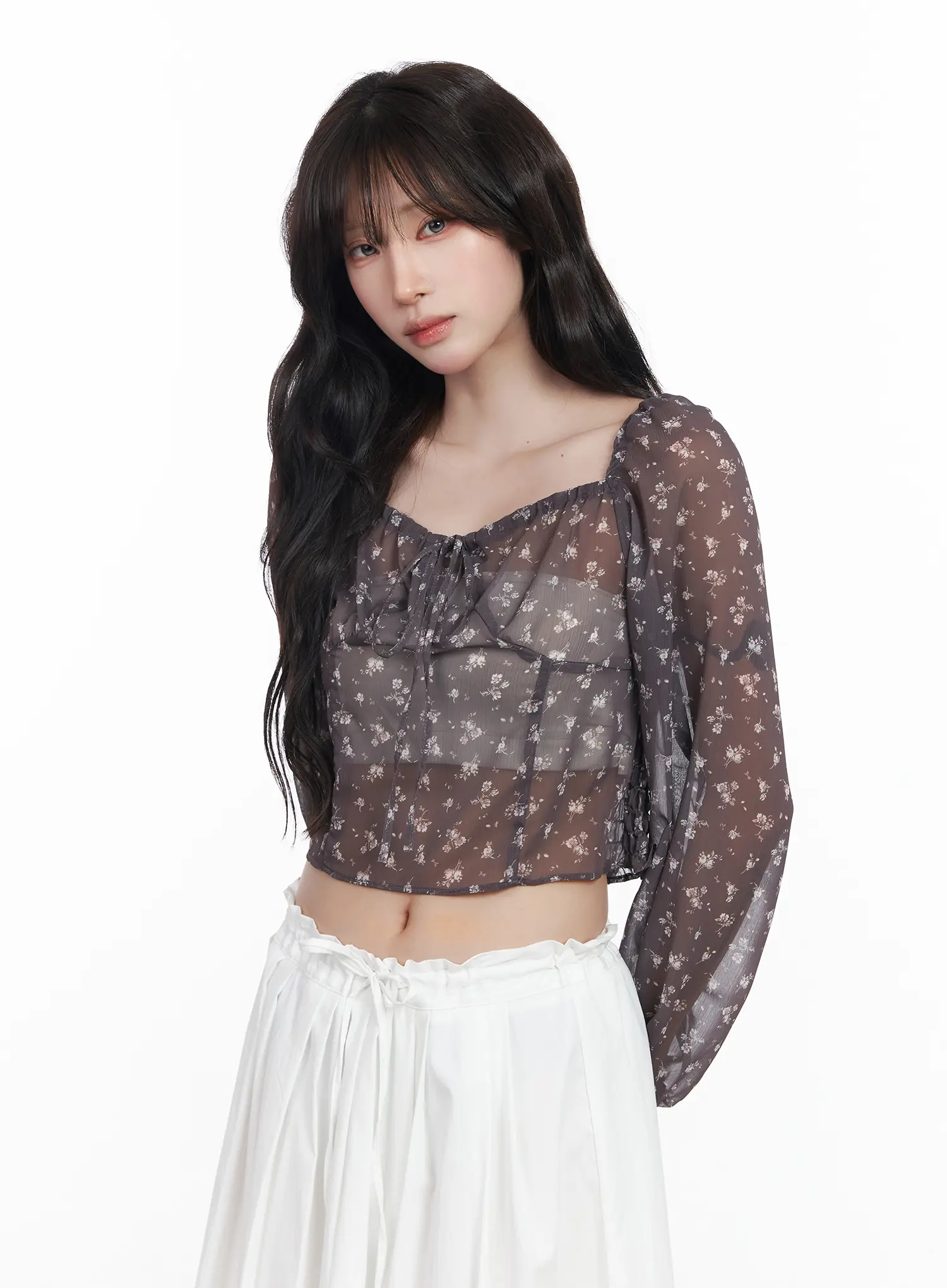Floral Off-Shoulder Blouse CF519 - Image 2