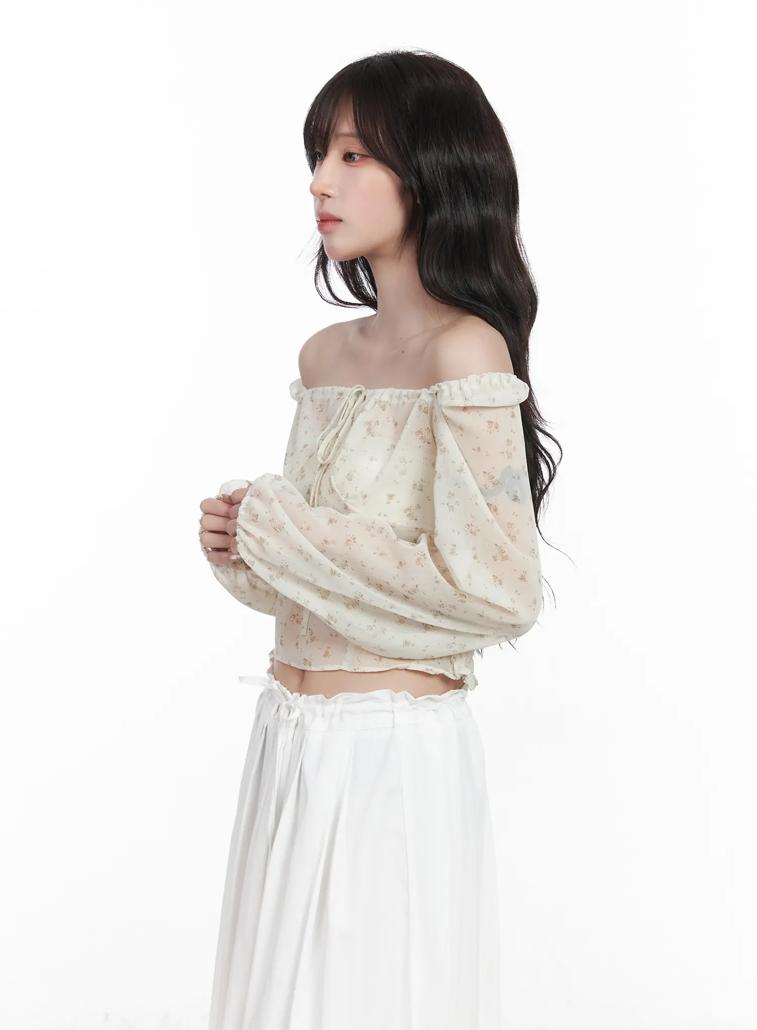 Floral Off-Shoulder Blouse CF519 - Image 7