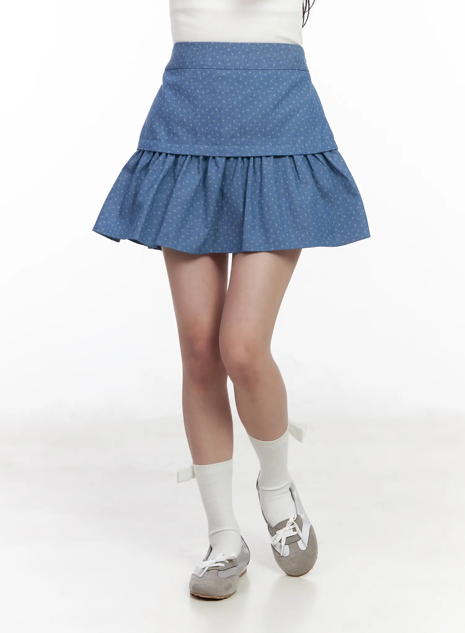 Floral Pattern Flare Mini Skirt CM527 - Image 3