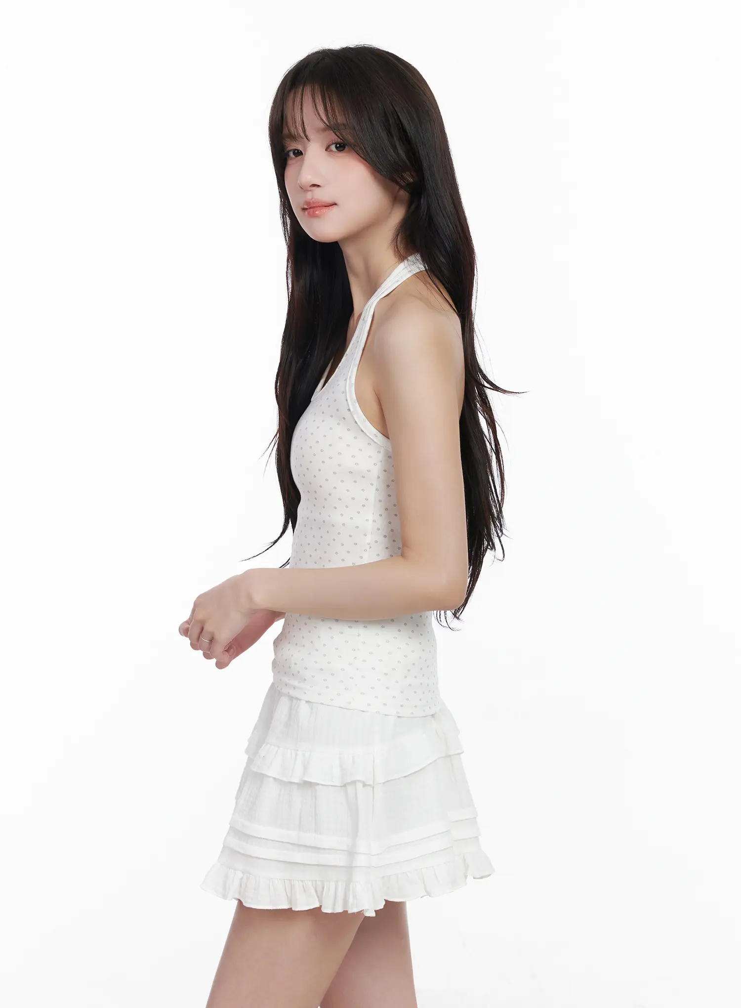 Floral Pattern Halter Crop Top CM527 - Image 6