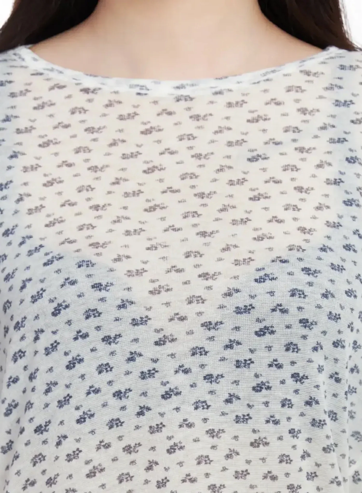 Floral Sheer Long Sleeve Top IM502 - Image 8
