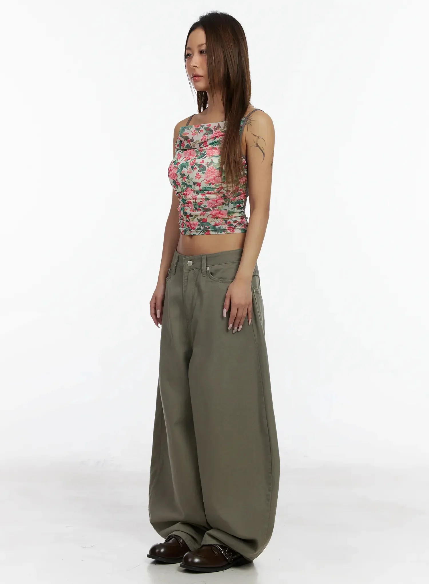 Floral Shirred Cami Top IA527 - Image 12