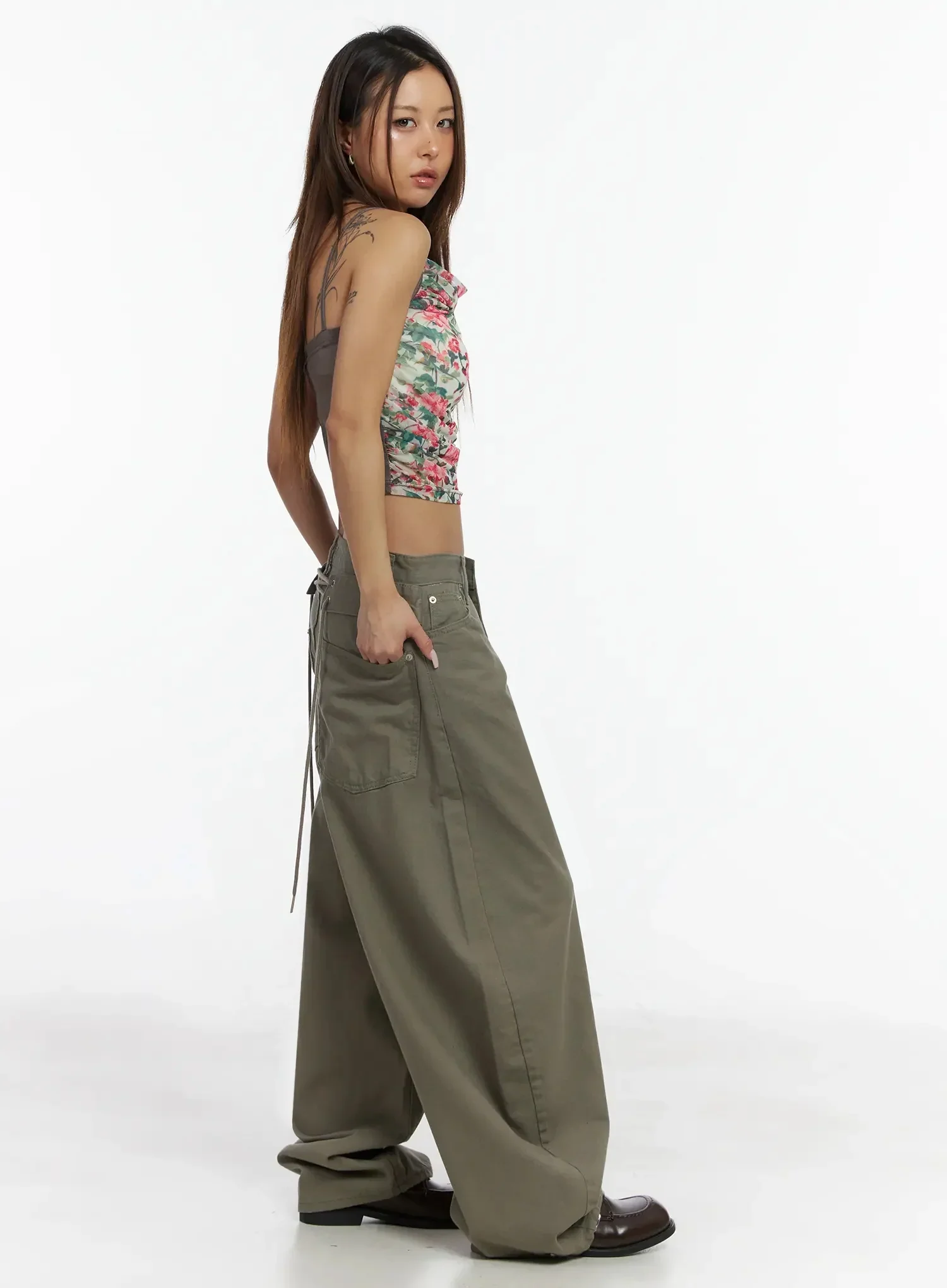 Floral Shirred Cami Top IA527 - Image 6