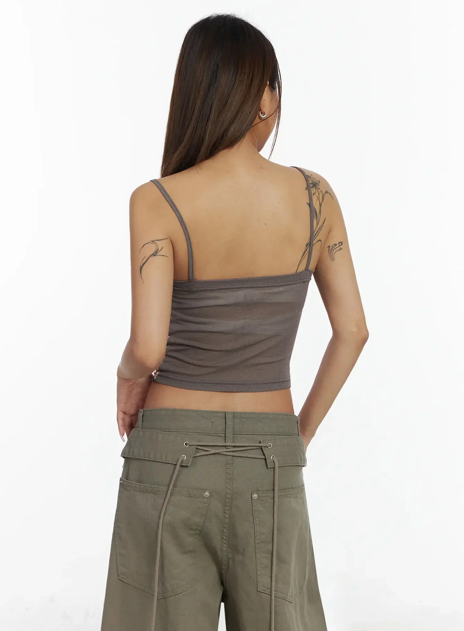 Floral Shirred Cami Top IA527 - Image 9
