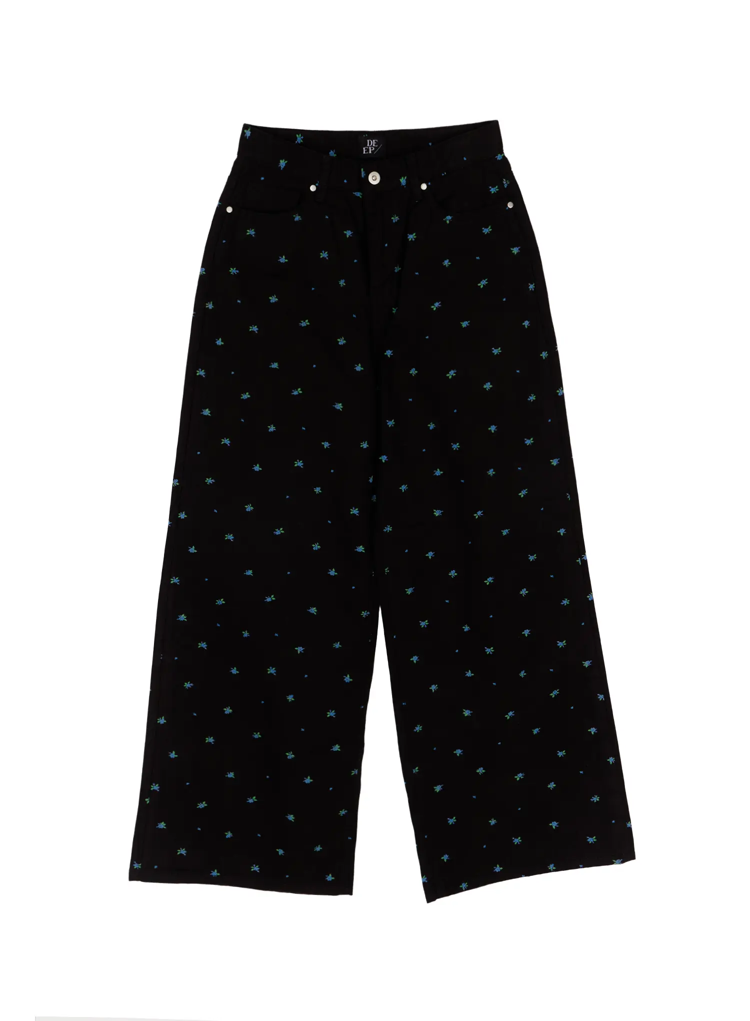 Floral Wide-Leg Cotton Pants CA510 - Image 11