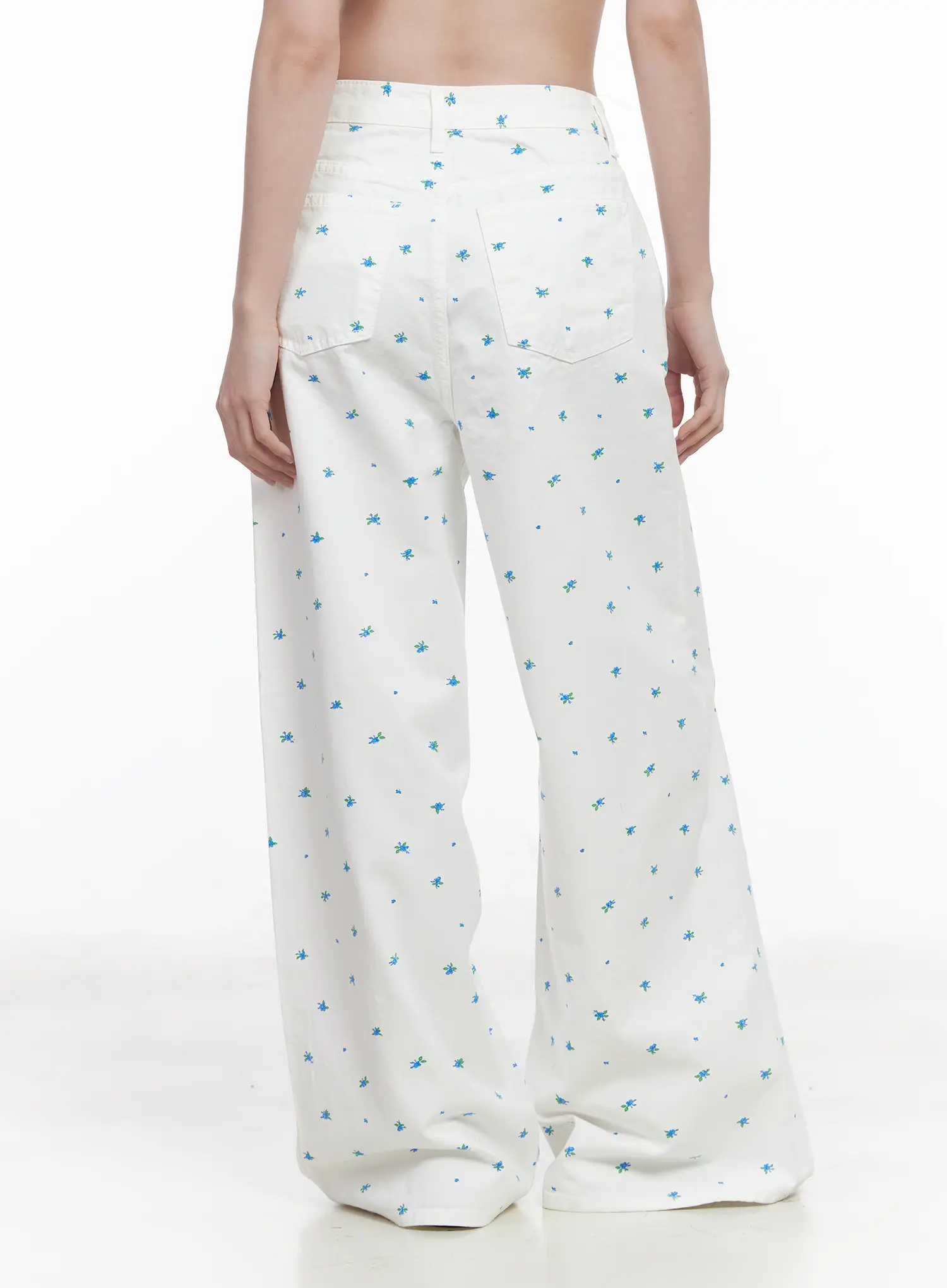 Floral Wide-Leg Cotton Pants CA510 - Image 6