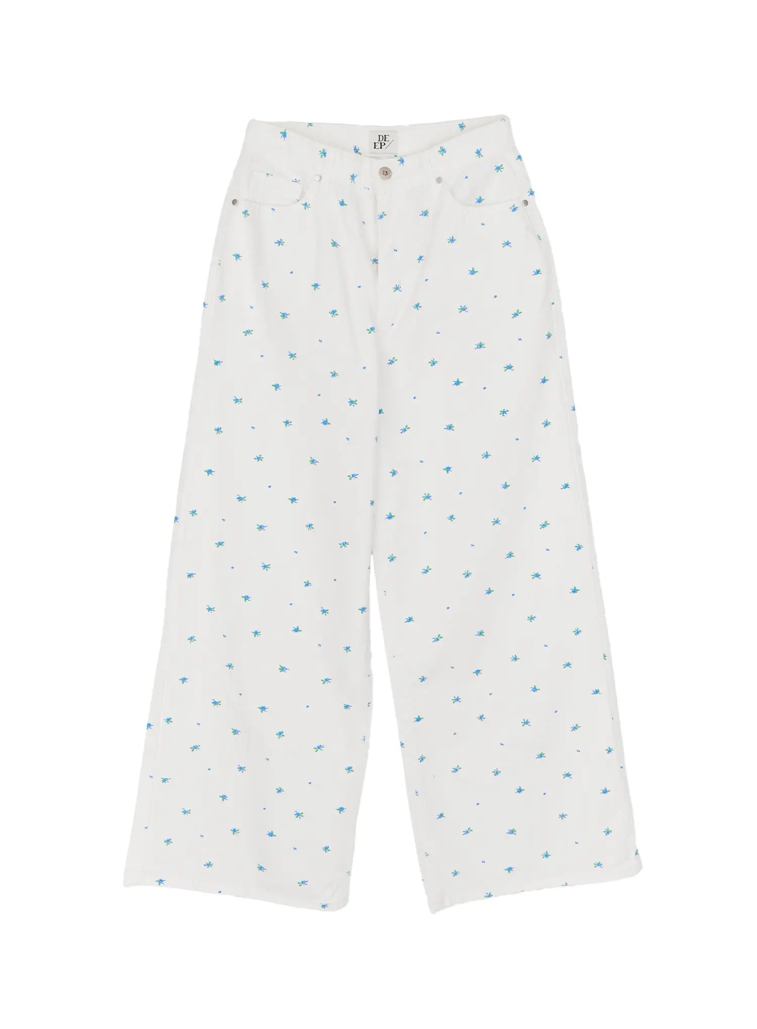 Floral Wide-Leg Cotton Pants CA510 - Image 9