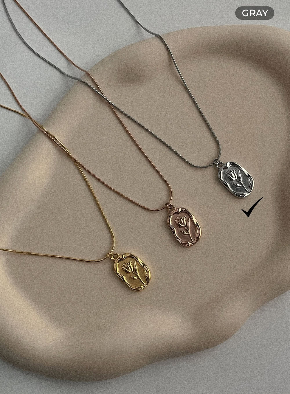 Flower Shilling Necklace IL405 - Image 4