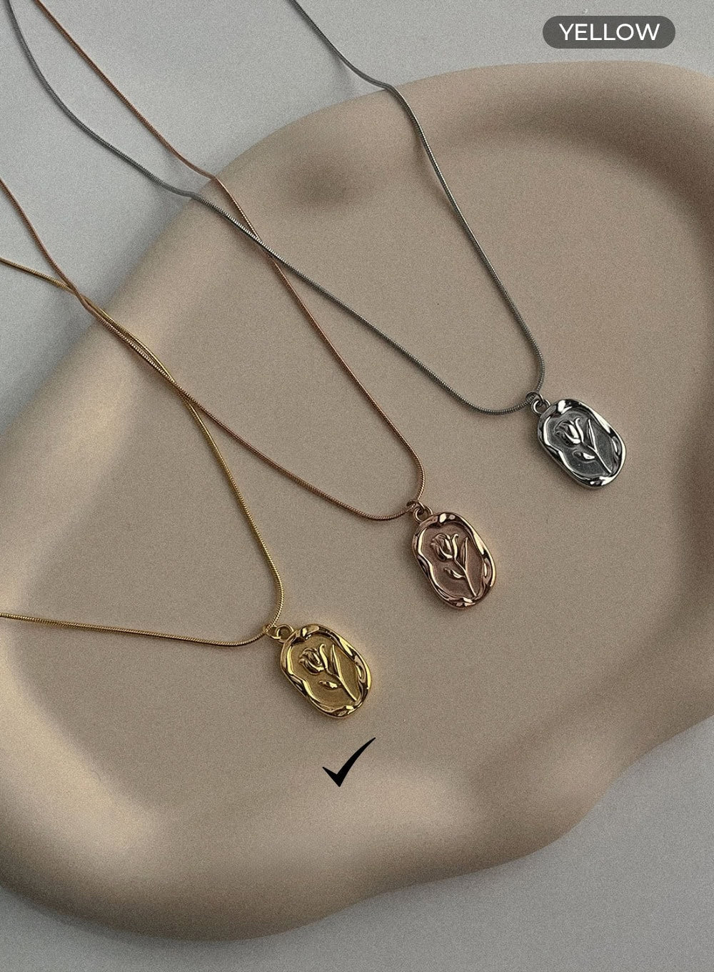 Flower Shilling Necklace IL405 - Image 5
