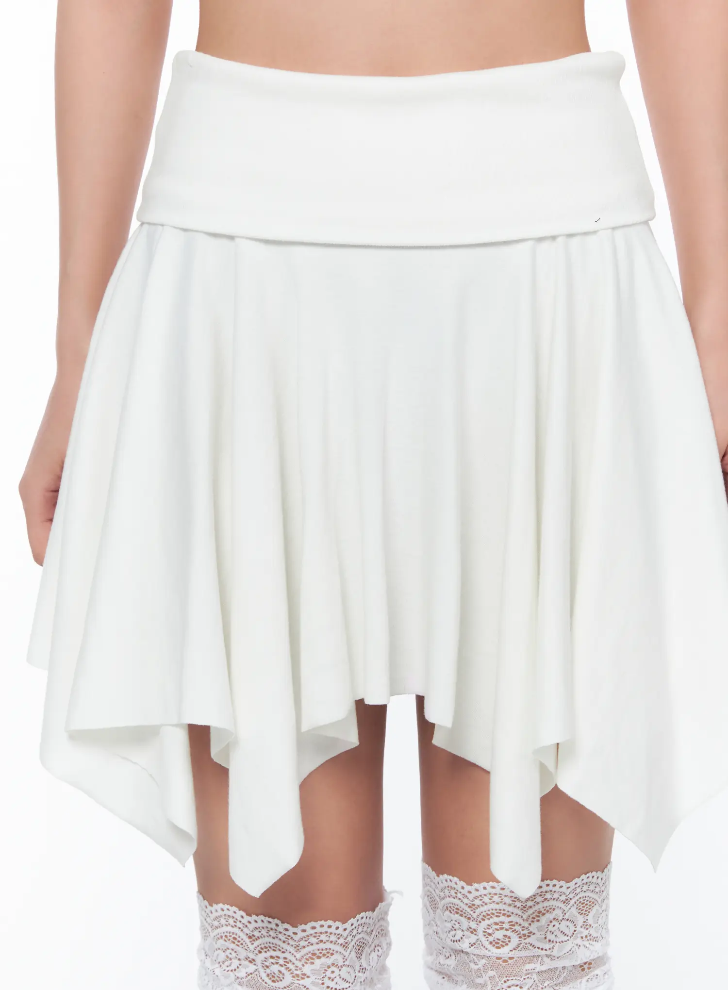 Flowy Handkerchief Hem Mini Skirt CA514 - Image 3