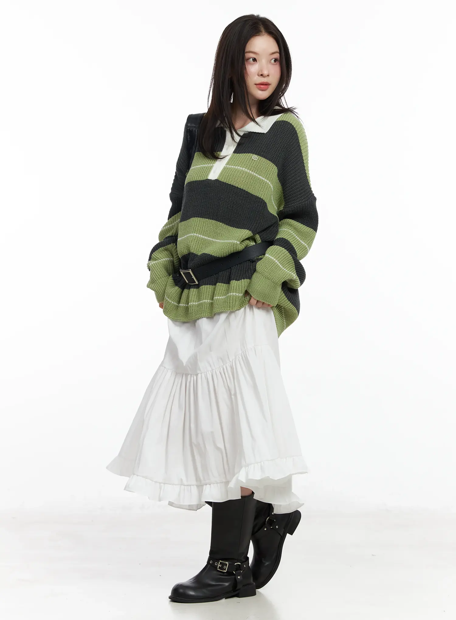 Flowy Layered Maxi Skirt IF520 - Image 2
